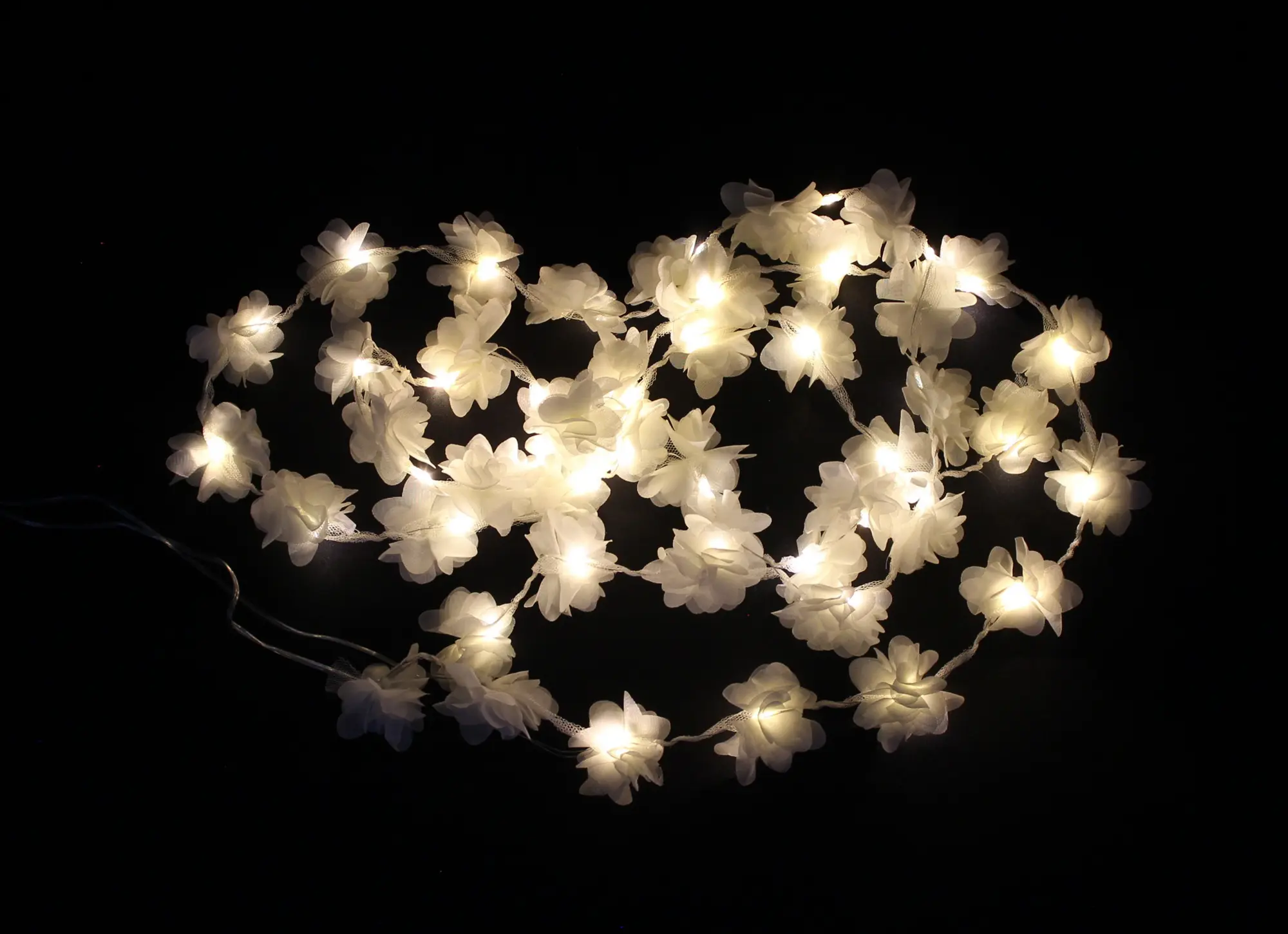 LED-Lichterkette "White Blossom", 2er Set  im Frank Flechtwaren Online Shop für LED-Lichterketten kaufen