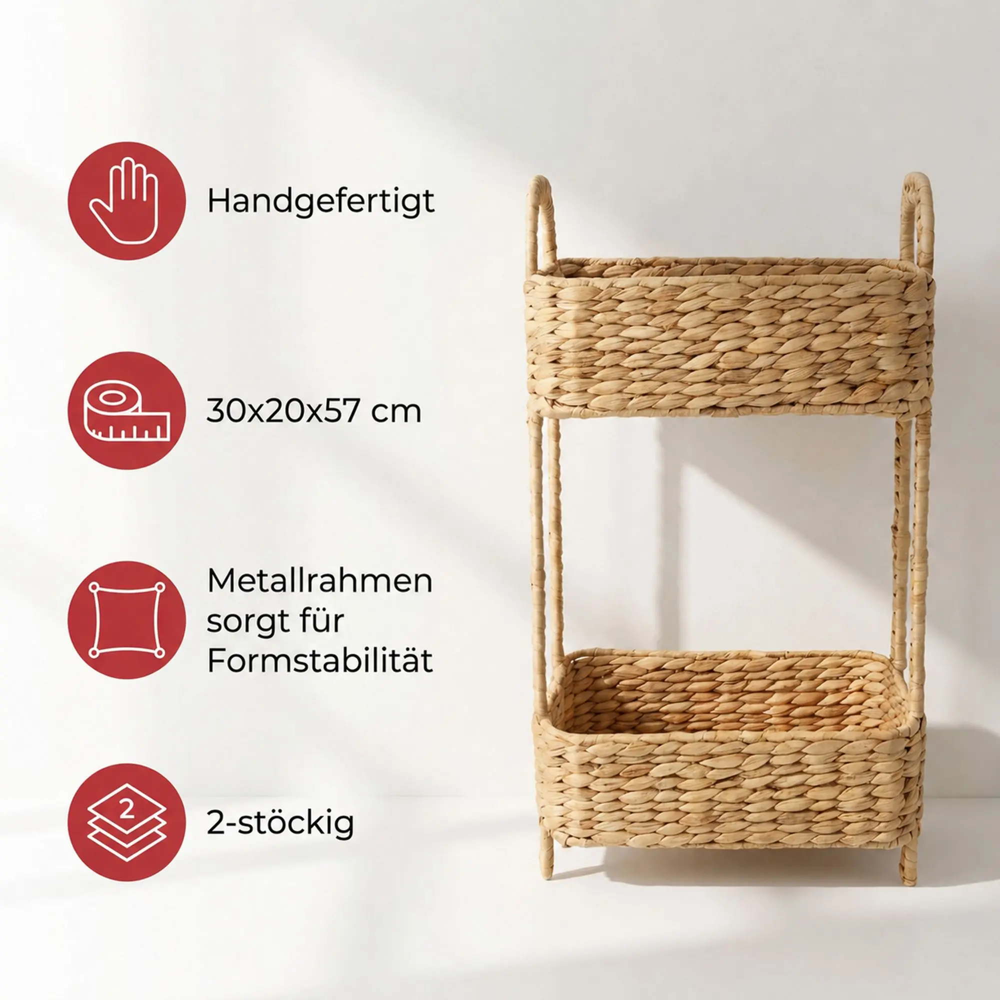 Etagere "Geflecht"  im Frank Flechtwaren Online Shop für Dekoschalen &amp; -etageren kaufen