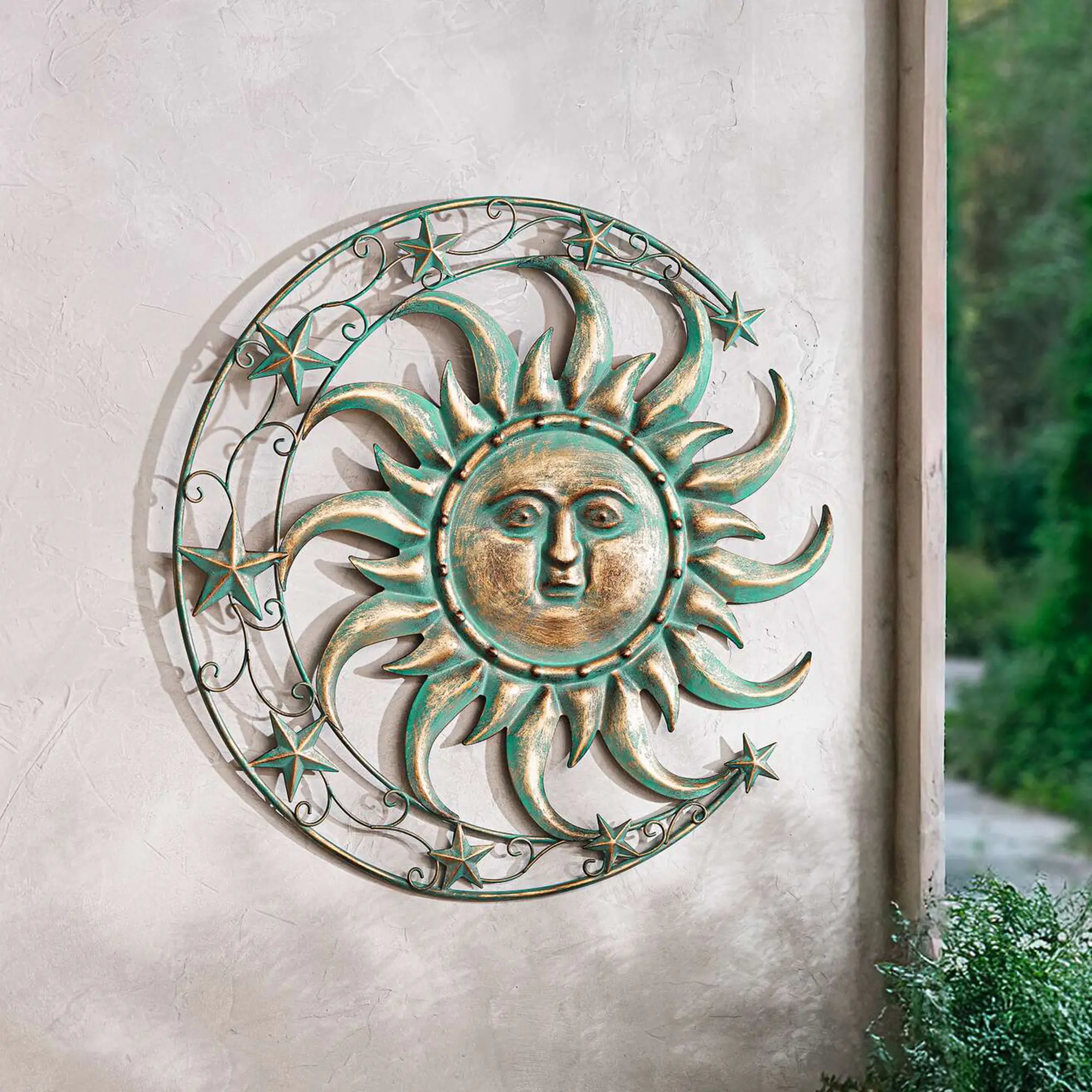 Wanddeko "Sonne, Mond &amp; Sterne"  im Frank Flechtwaren Online Shop kaufen