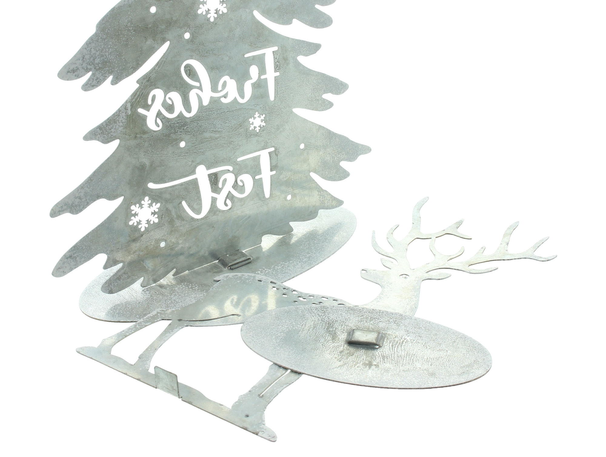 Weihnachtsdeko "Hirsch &amp; Tanne", 2er Set  im Frank Flechtwaren Online Shop für Tannenbäume kaufen