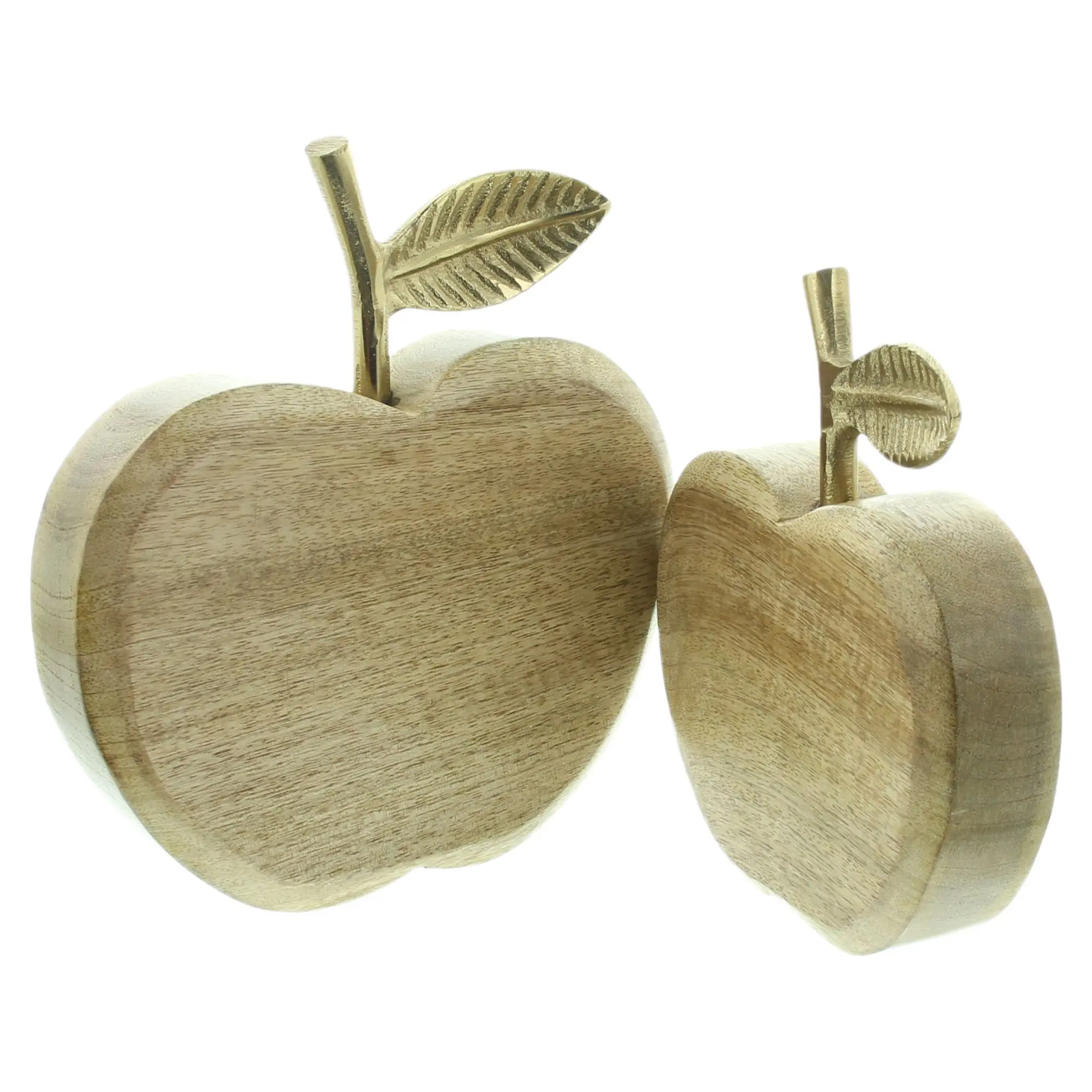 Deko-Apfel "Goldglanz", 2er Set  im Frank Flechtwaren Online Shop für Herbstliche Dekofiguren kaufen