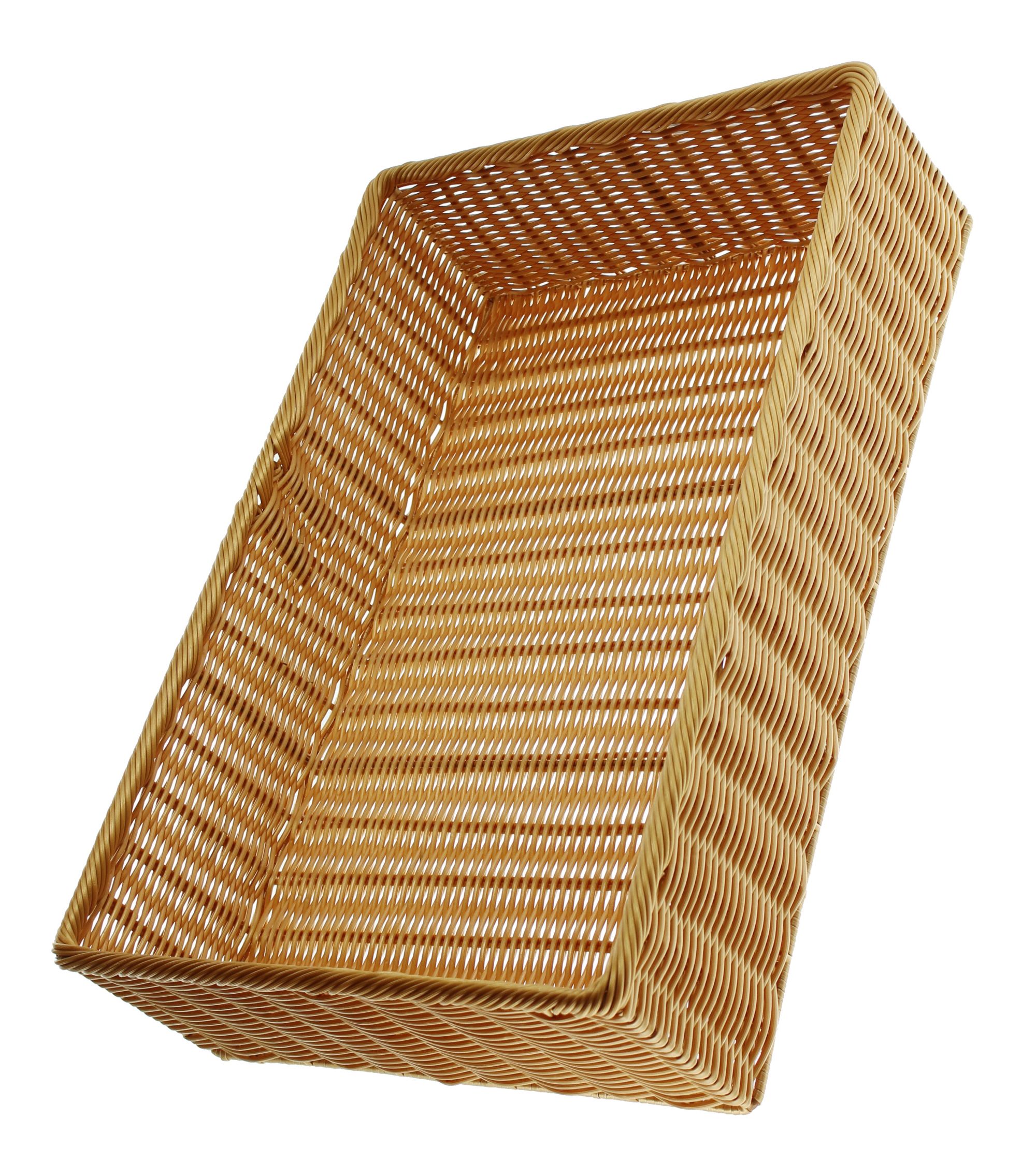 Auslagekorb "Poly", 60 x 40 x 15 cm im Frank Flechtwaren Online Shop für Ladendeko kaufen Auslagekorb "Poly", 60 x 40 x 15 cm im Frank Flechtwaren Online Shop für Ladendeko kaufen