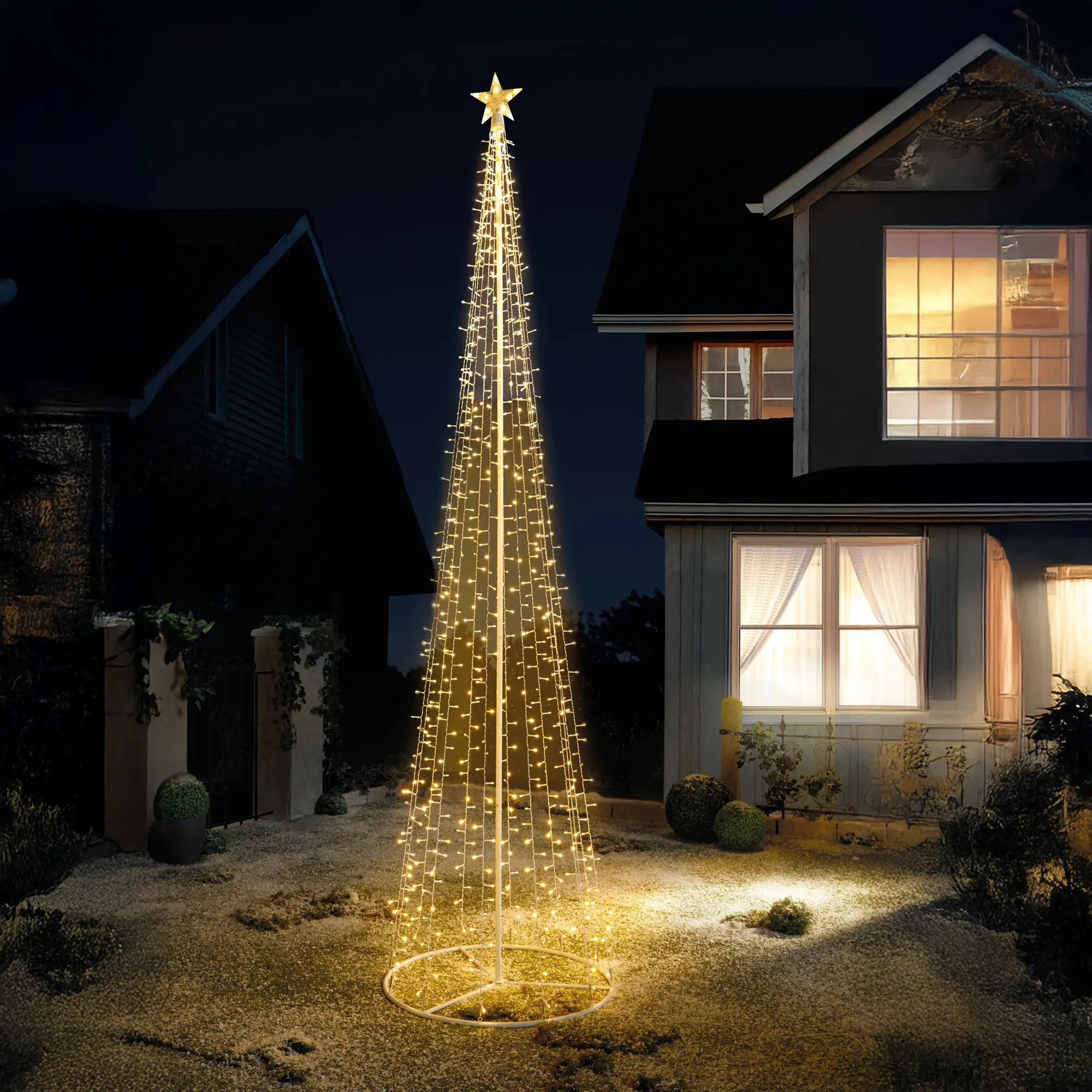 LED-Tanne "Kegel", riesengroß  im Frank Flechtwaren Online Shop für Gartendeko kaufen