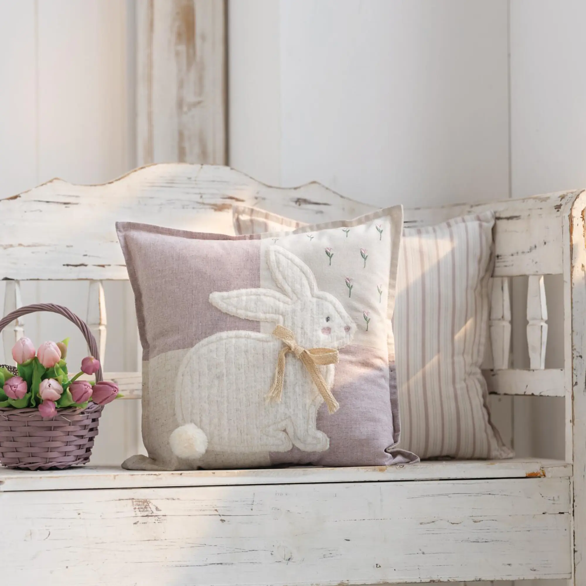 Deko-Kissenhülle "Kuschelhase"  im Frank Flechtwaren Online Shop kaufen