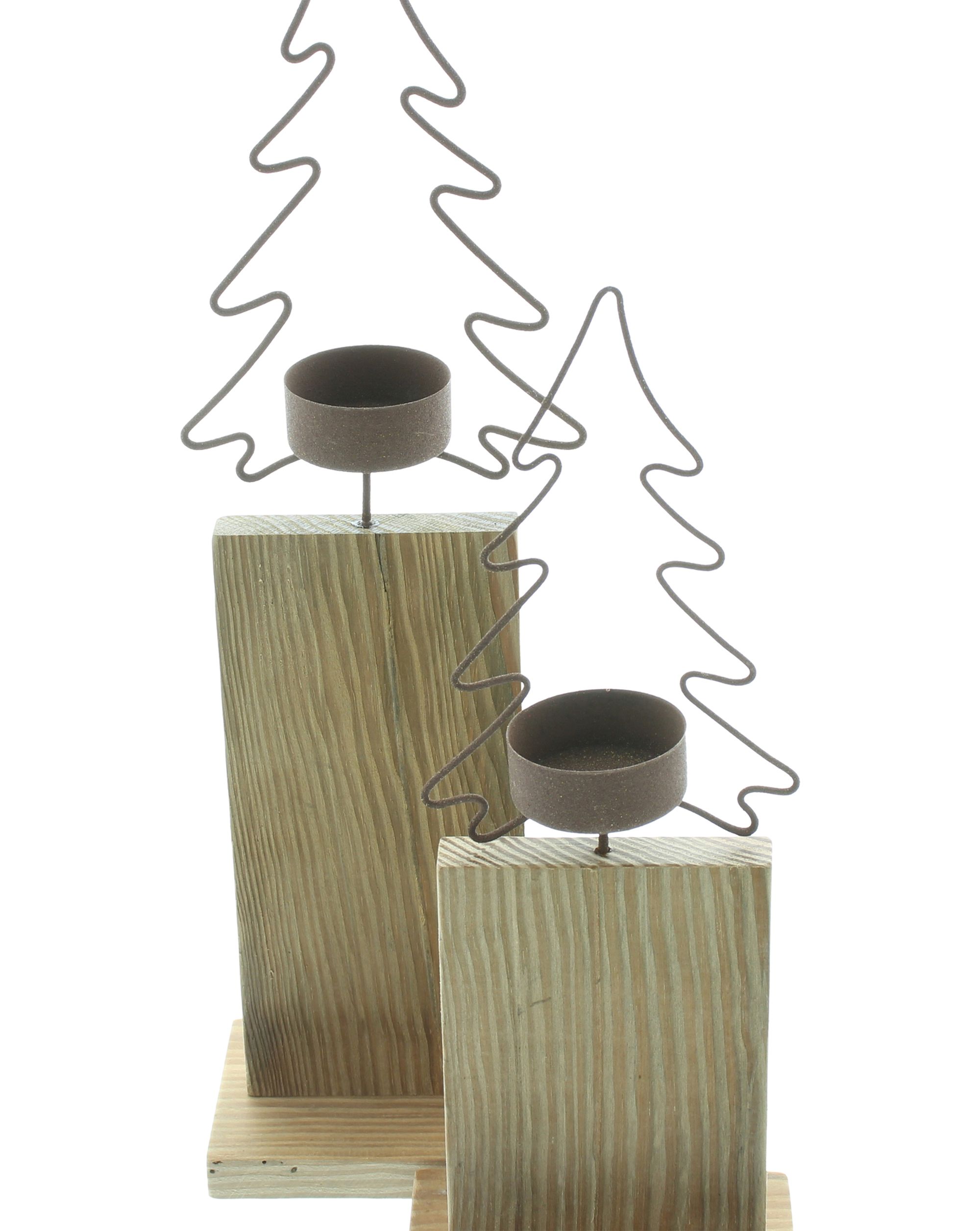 Teelichtsäule "Tanne", 2er Set im Frank Flechtwaren Online Shop für Weihnachten kaufen Teelichtsäule "Tanne", 2er Set im Frank Flechtwaren Online Shop für Weihnachten kaufen