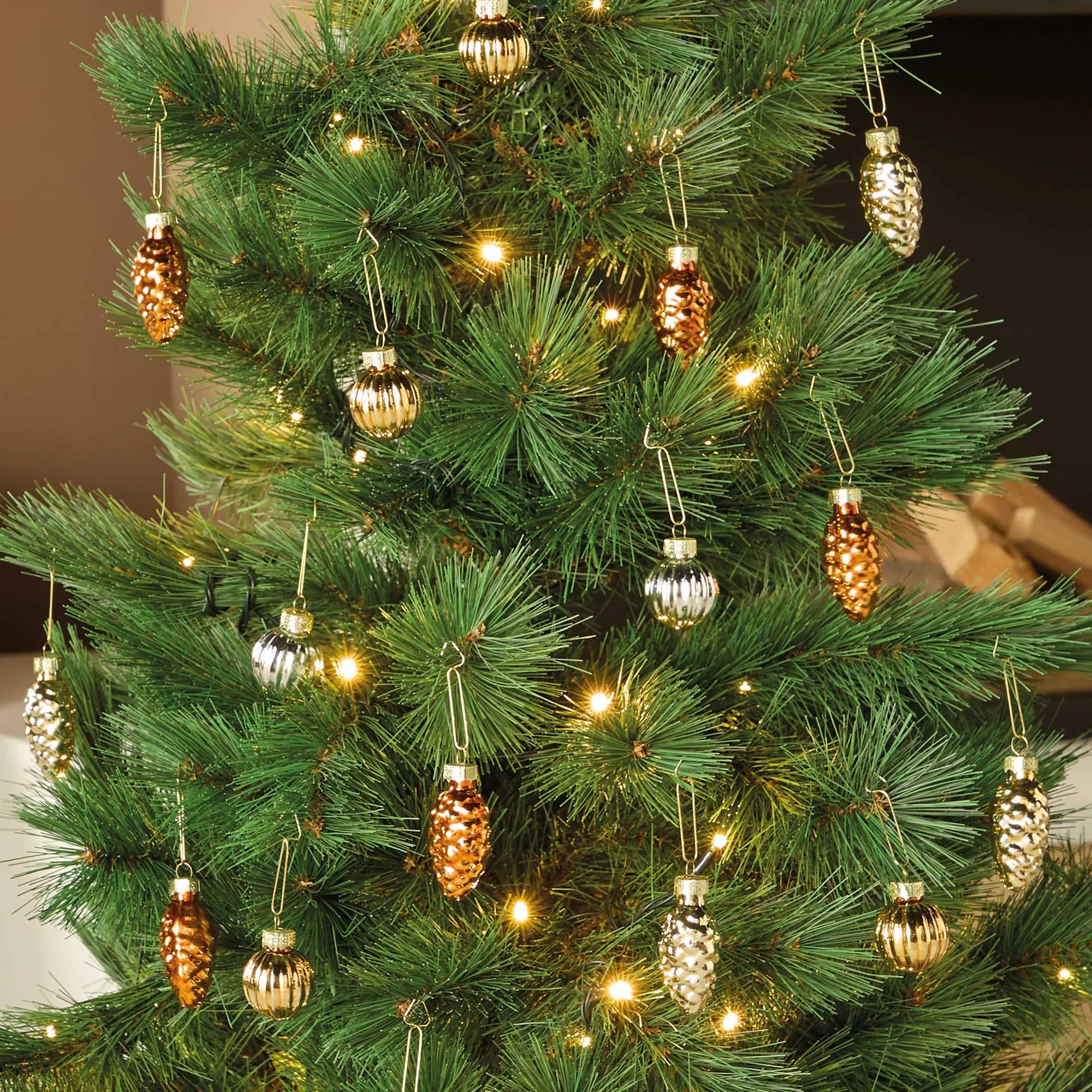 Christbaumschmuck "Zapfen &amp; Kugeln", 27er Set  im Frank Flechtwaren Online Shop kaufen
