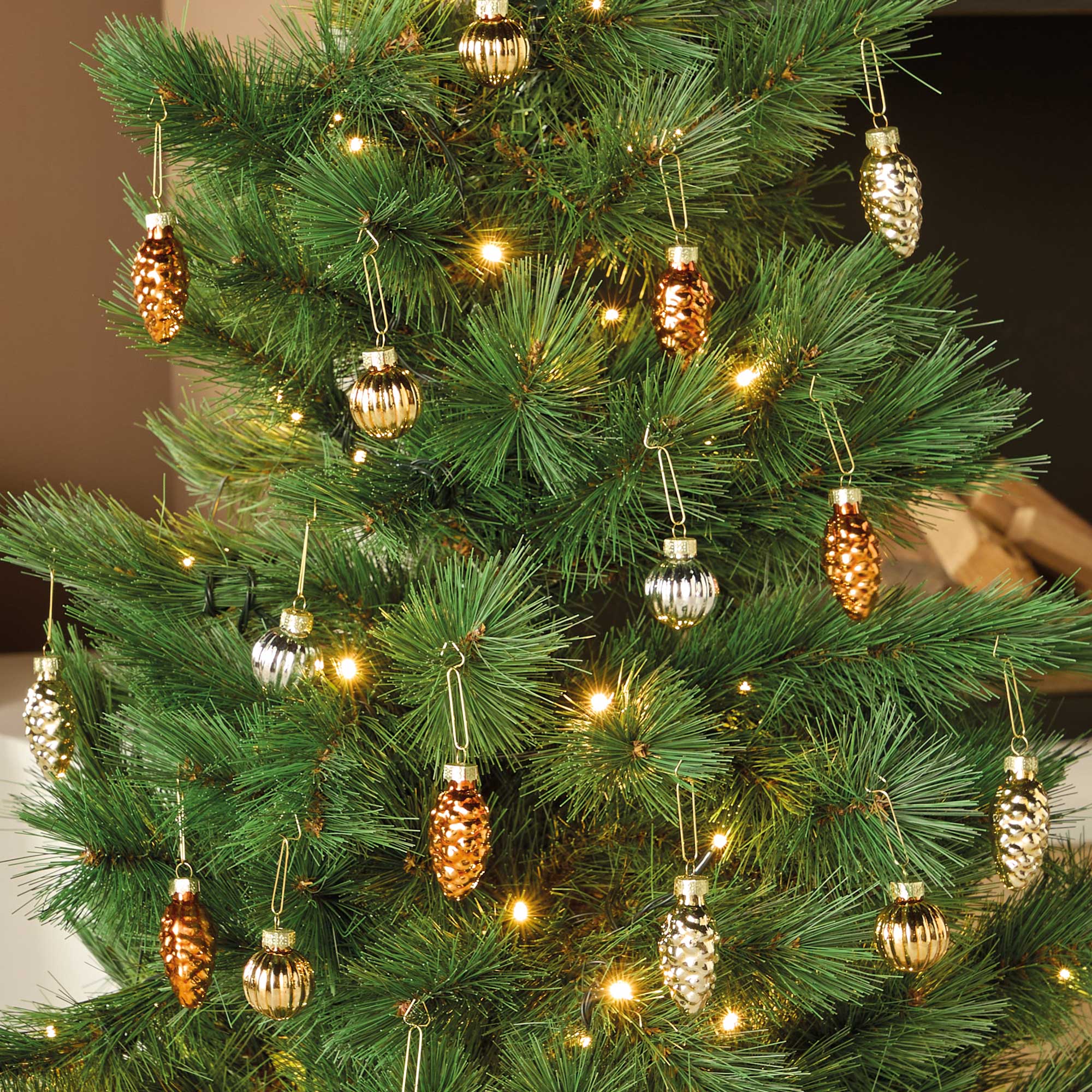 Christbaumschmuck "Zapfen &amp; Kugeln", 27er Set  im Frank Flechtwaren Online Shop kaufen