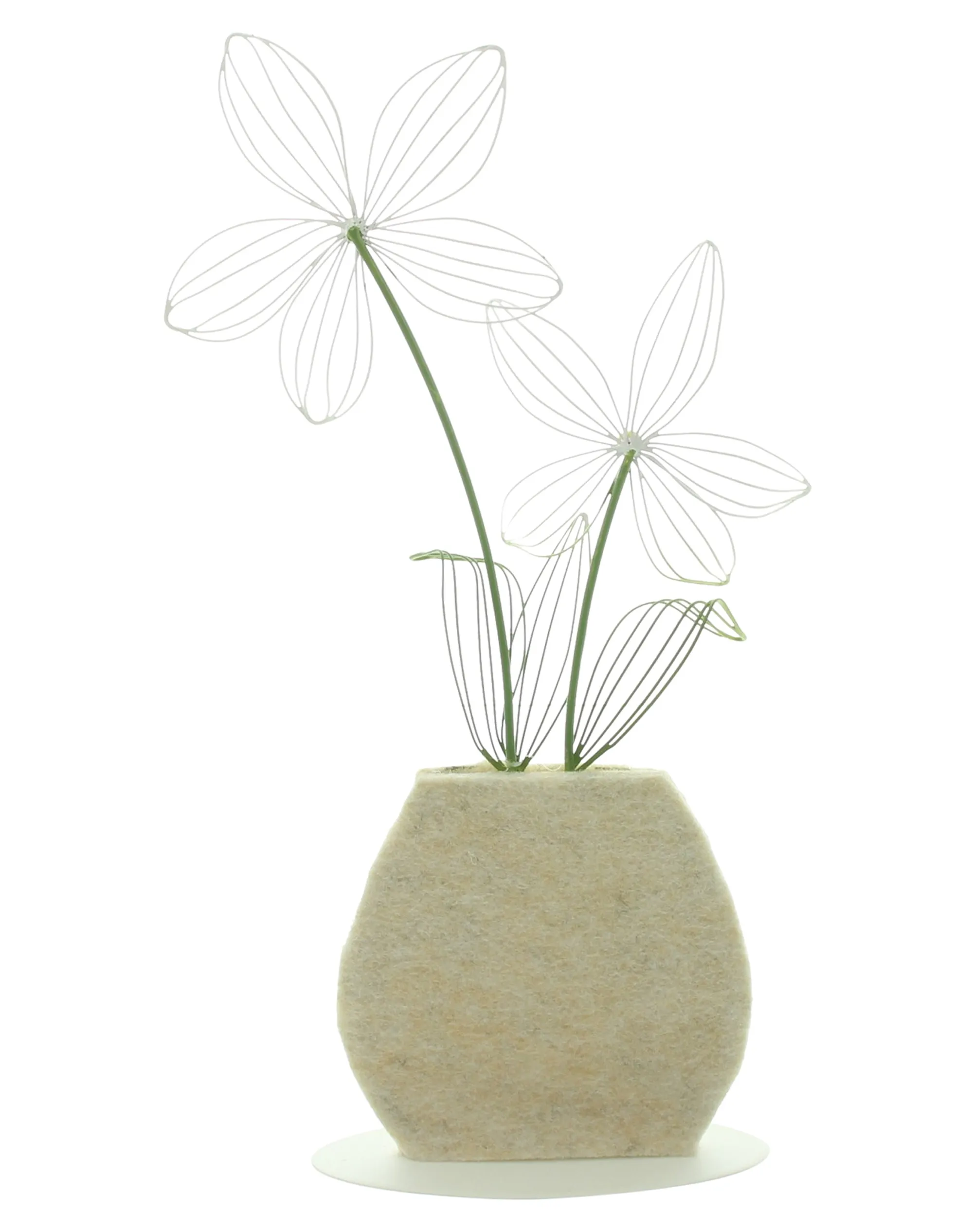 Metalldeko "Vase mit Blumen"  im Frank Flechtwaren Online Shop für Hasen &amp; Co kaufen