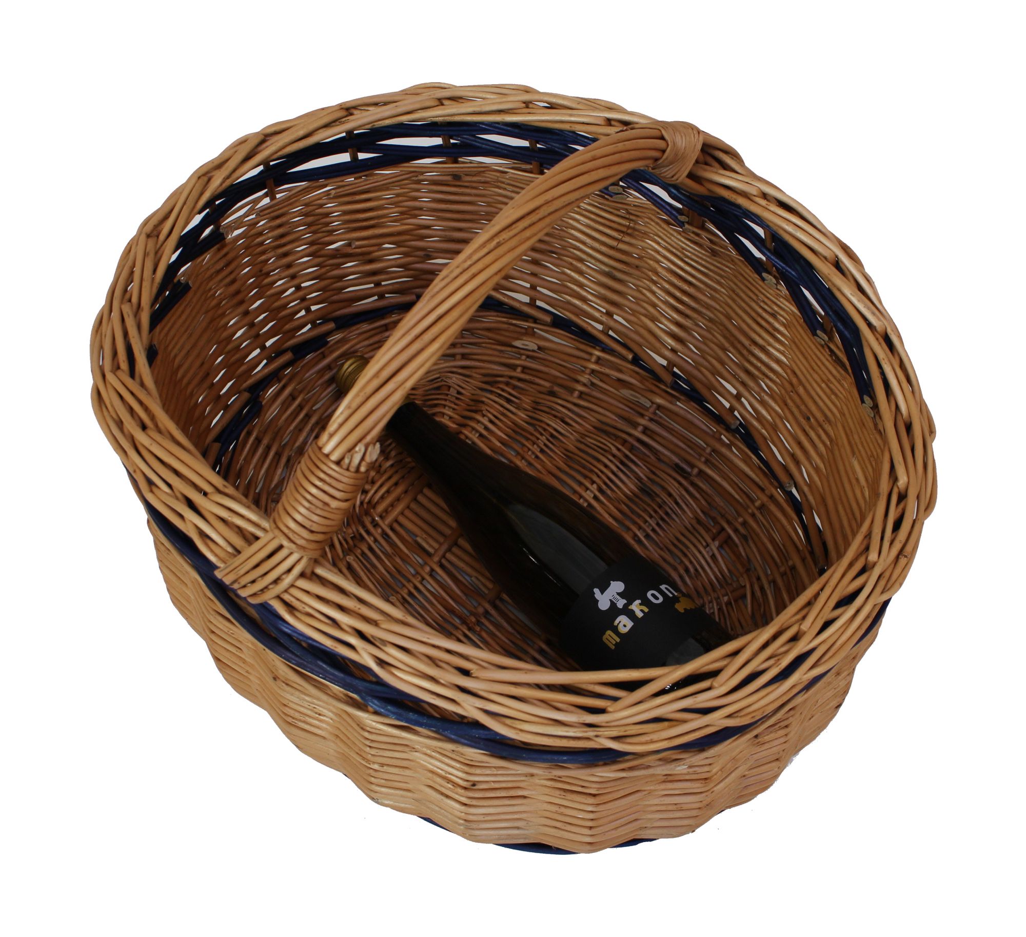Einkaufskorb "Natur/Blau" im Frank Flechtwaren Online Shop für Einkaufskörbe kaufen Einkaufskorb "Natur/Blau" im Frank Flechtwaren Online Shop für Einkaufskörbe kaufen