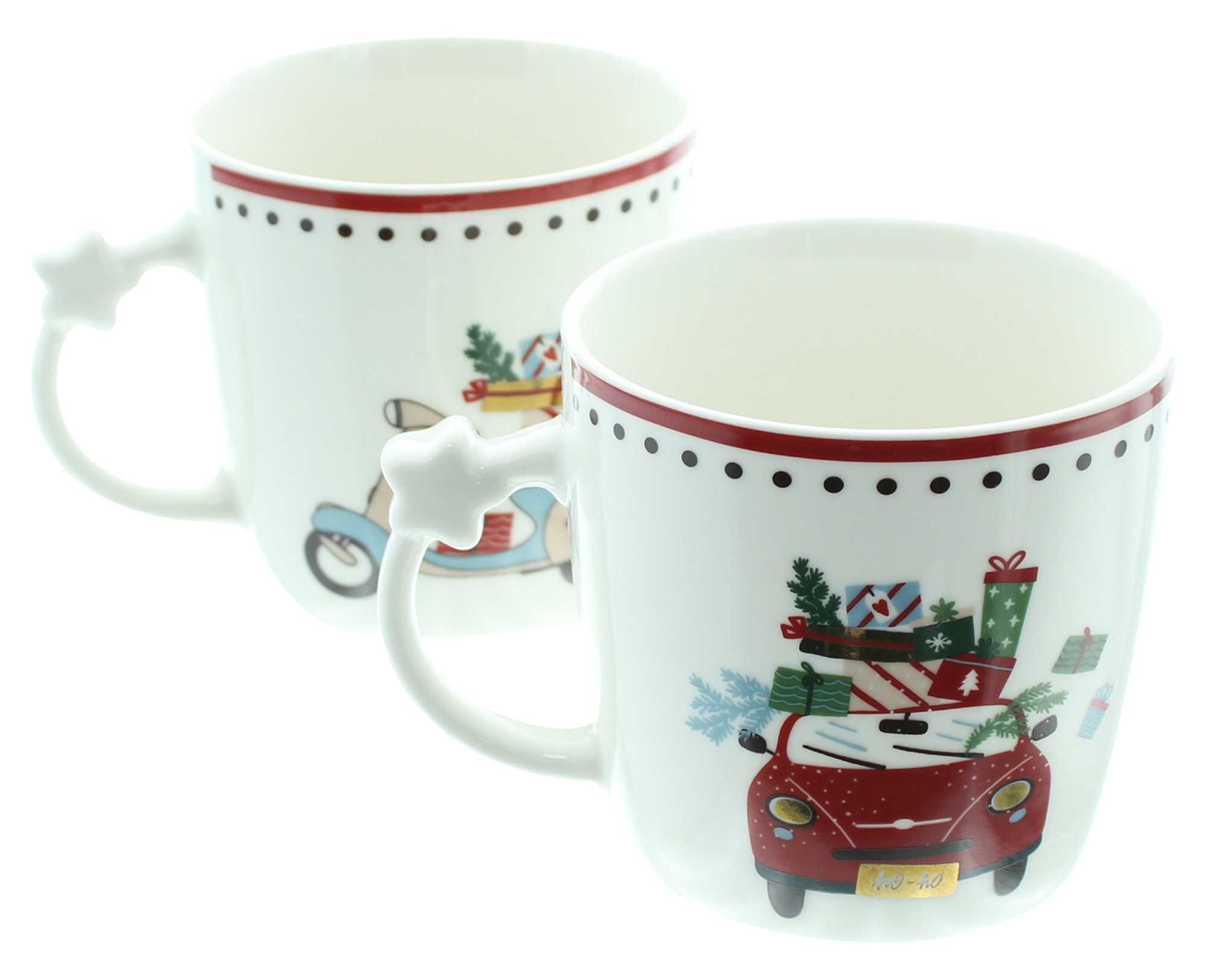 Tasse "Weihnachtstour", 2er Set  im Frank Flechtwaren Online Shop für Weihnachten kaufen