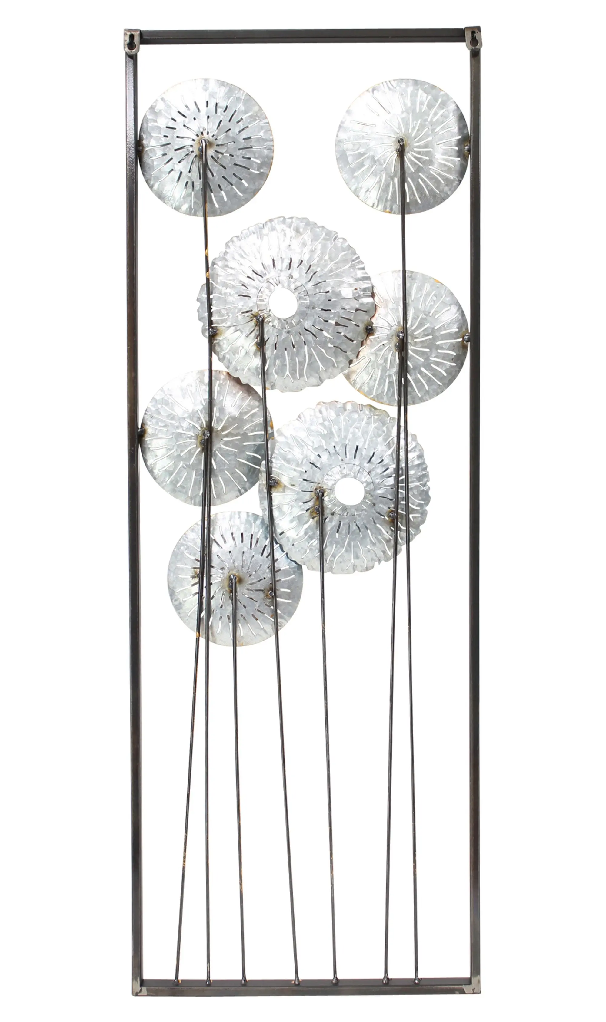Bild "Metallic-Blumen"  im Frank Flechtwaren Online Shop für Wanddeko kaufen