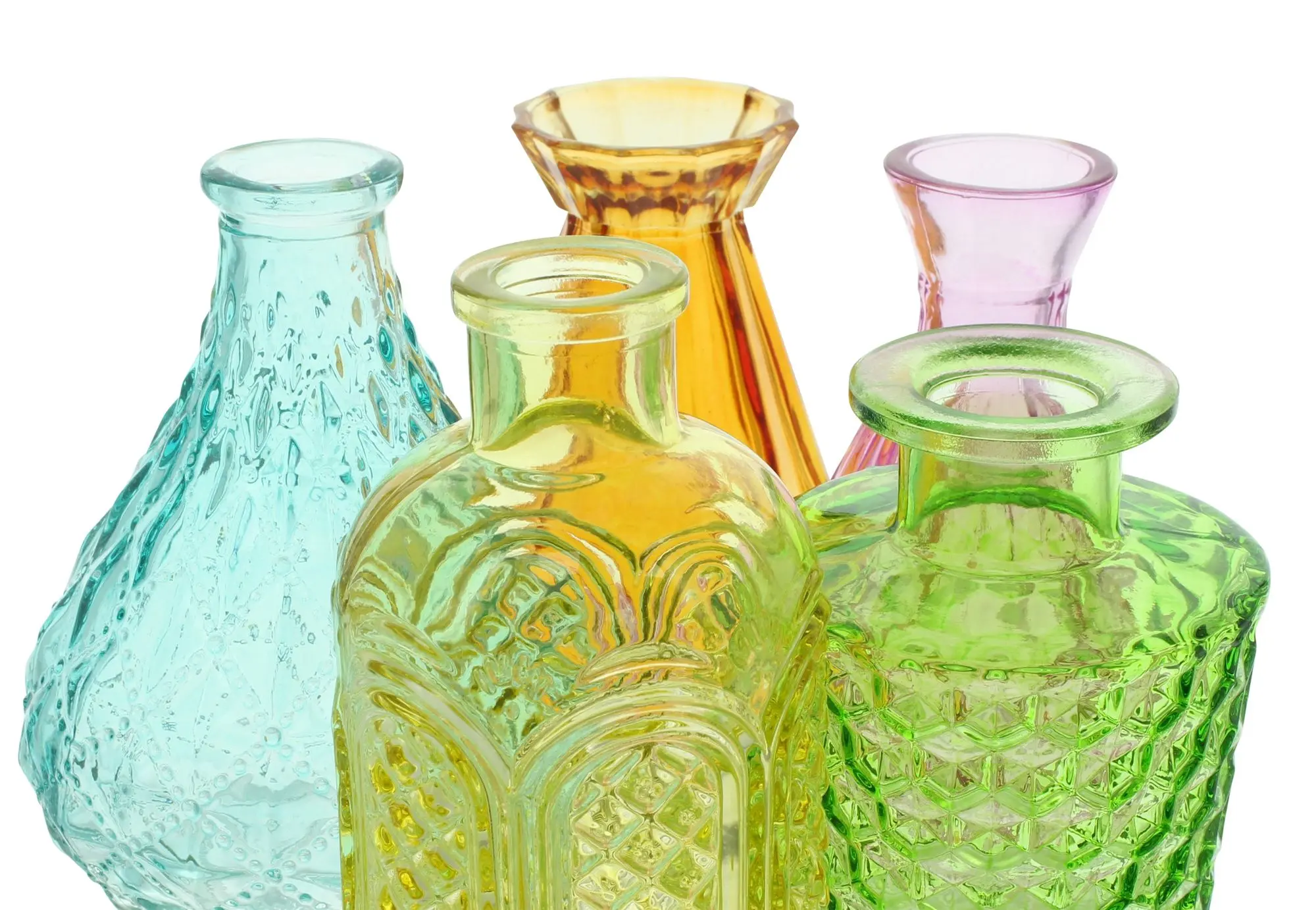 Dekovase "Bunte Vielfalt", 5er Set  im Frank Flechtwaren Online Shop für Gartenparty kaufen