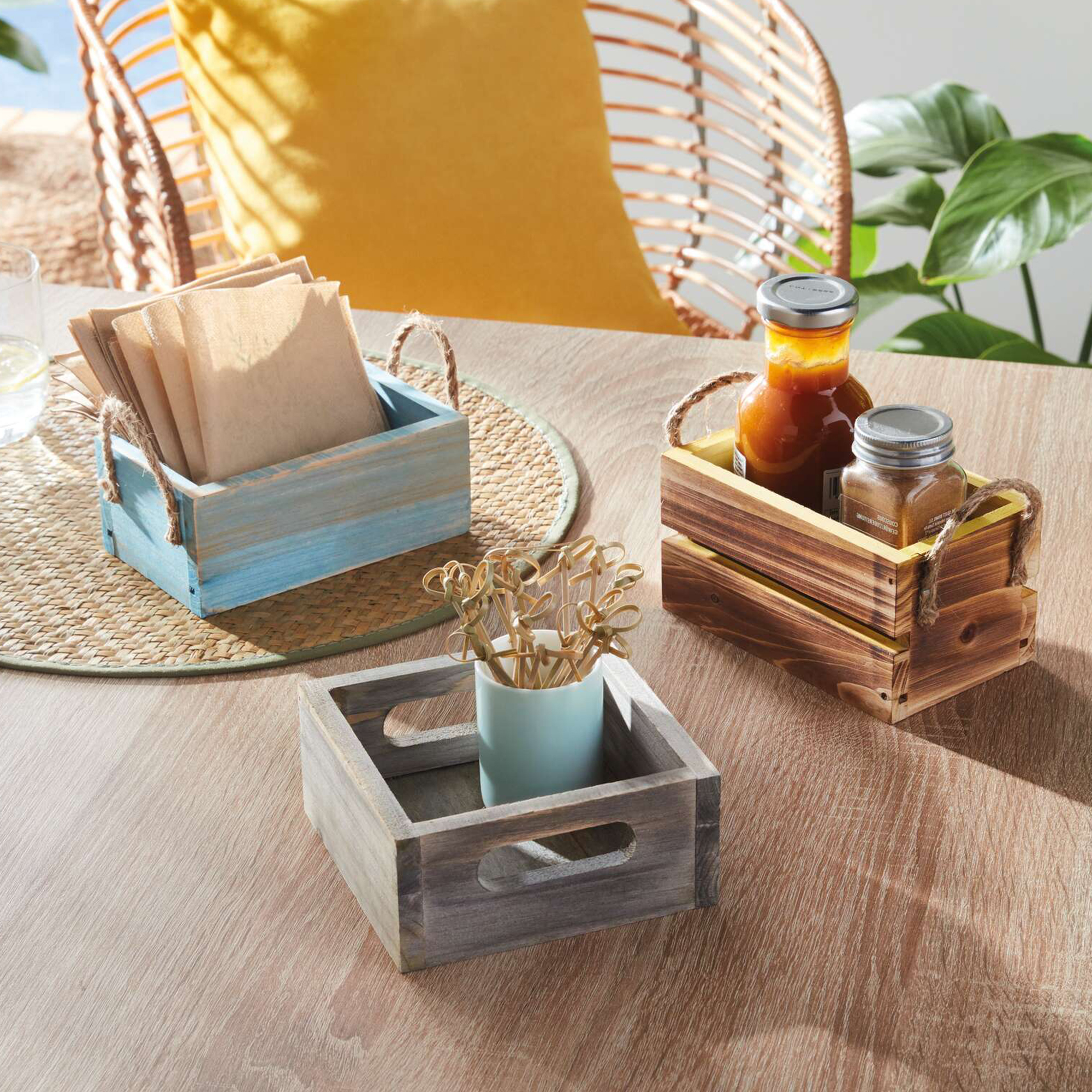 Kiste "Colored", 3er Set  im Frank Flechtwaren Online Shop kaufen