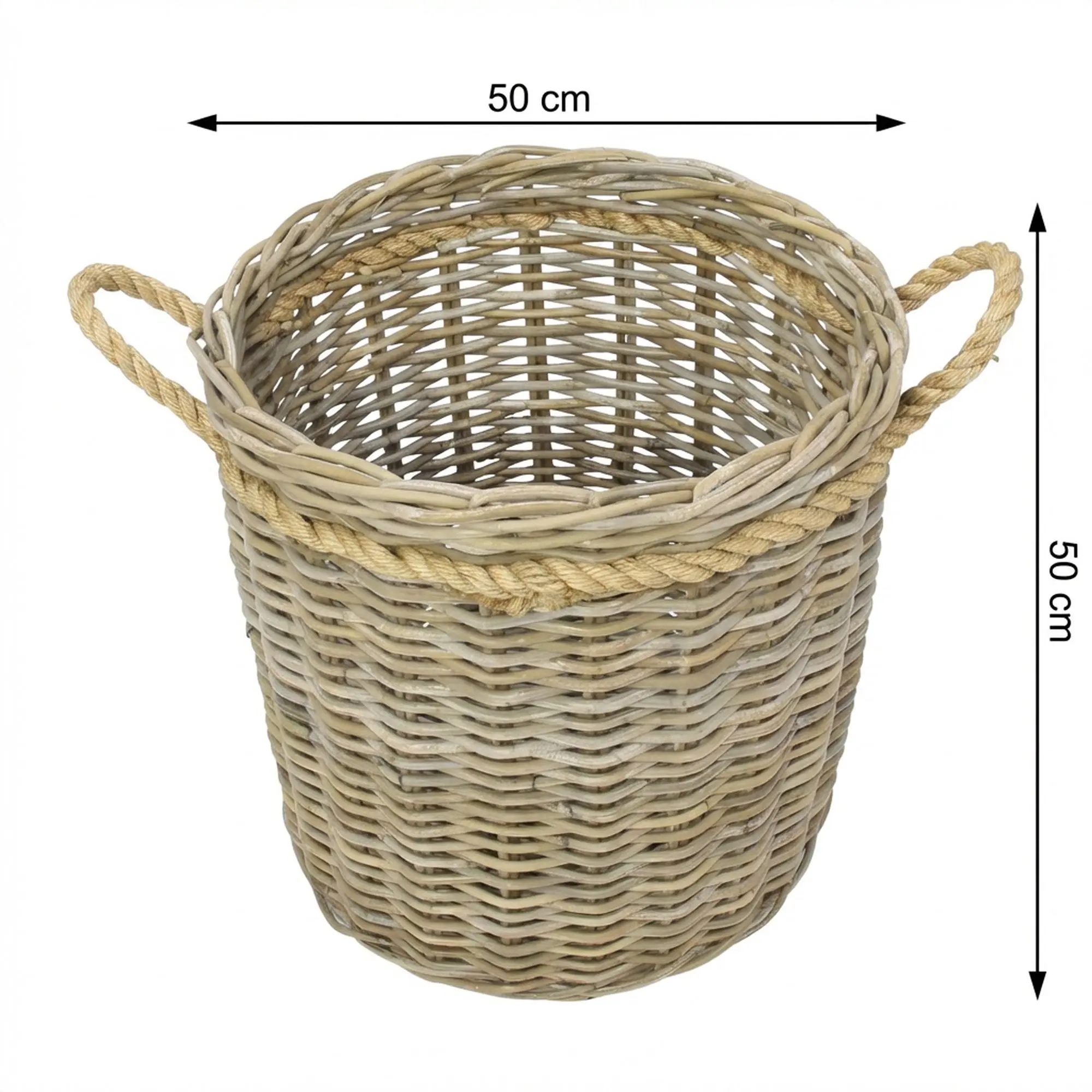 Rattankorb "Koboo-Grey"  im Frank Flechtwaren Online Shop für Chalet kaufen