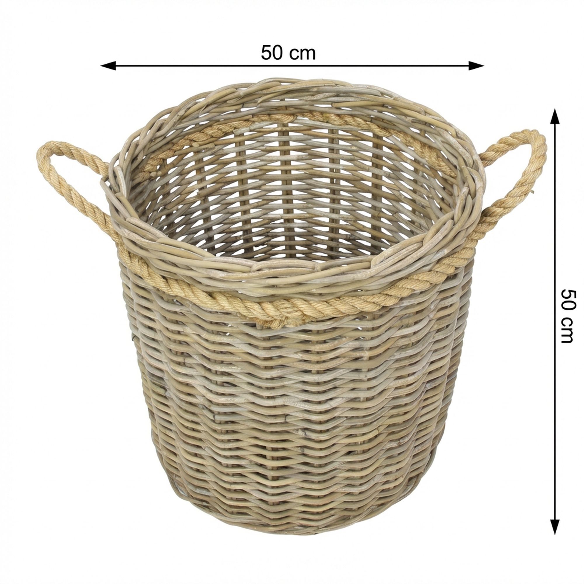 Rattankorb "Koboo-Grey"  im Frank Flechtwaren Online Shop für Chalet kaufen
