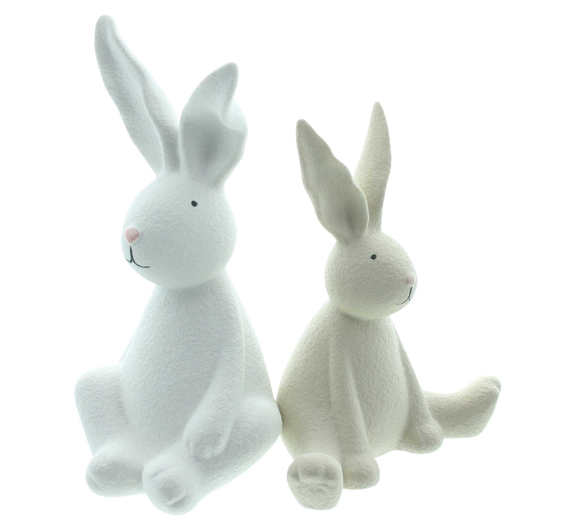 Hase "White &amp; Cream", 2er Set  im Frank Flechtwaren Online Shop für Ostern kaufen