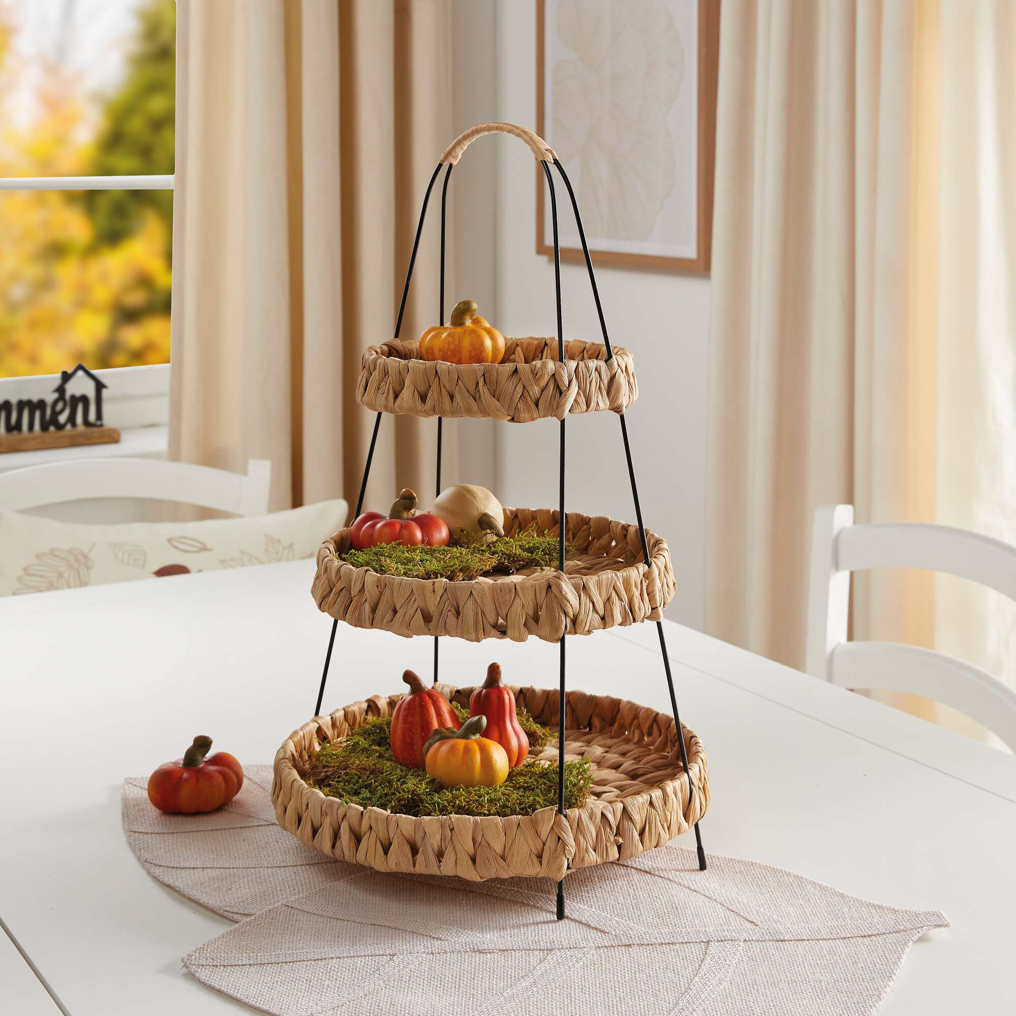 Etagere "Wasserhyazinthe" im Frank Flechtwaren Online Shop für Herbst kaufen Etagere "Wasserhyazinthe" im Frank Flechtwaren Online Shop für Herbst kaufen