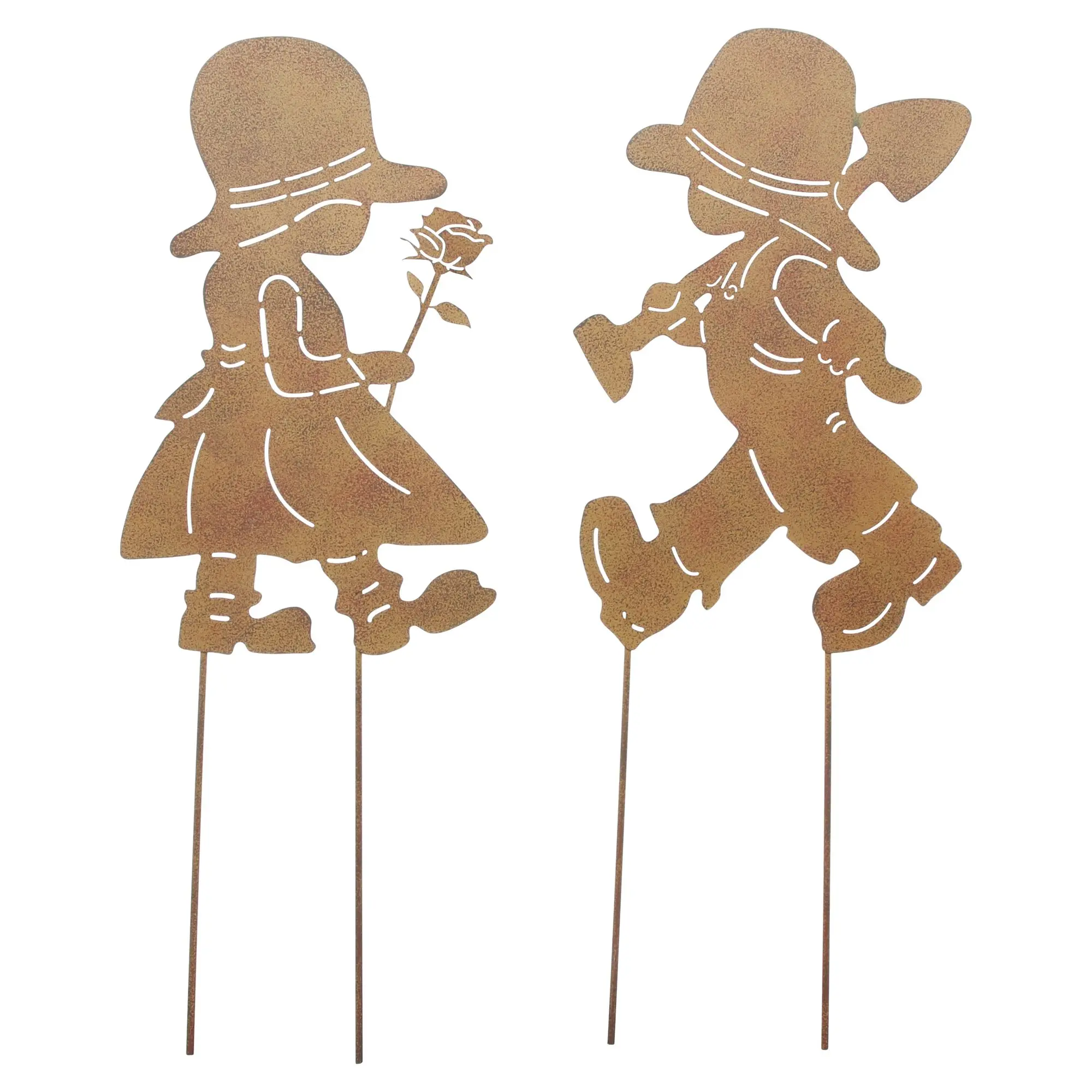 Gartenstecker "Junge &amp; Mädchen", 2er Set  im Frank Flechtwaren Online Shop für Gartenstecker kaufen