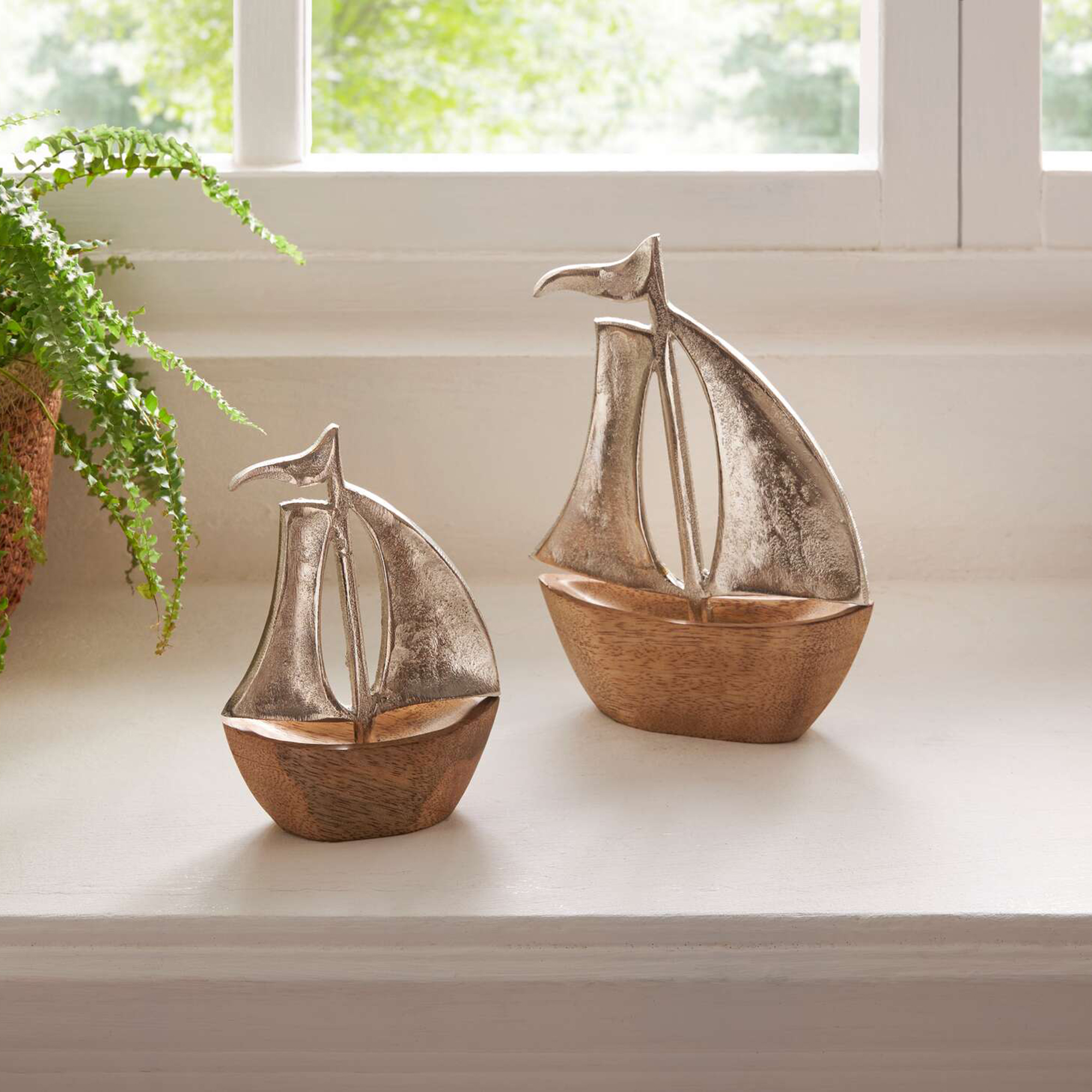 Segelboot "Sailing", 2er Set  im Frank Flechtwaren Online Shop kaufen