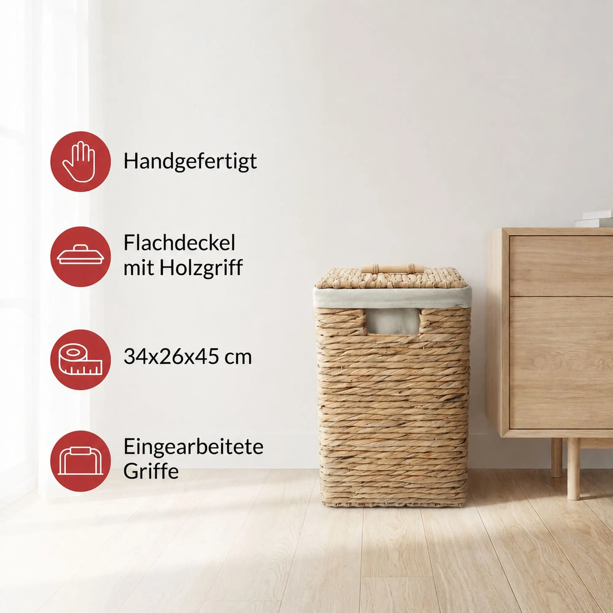 Wäschekorb "Wasserhyazinthe"  im Frank Flechtwaren Online Shop für Sale-Korbwaren  kaufen