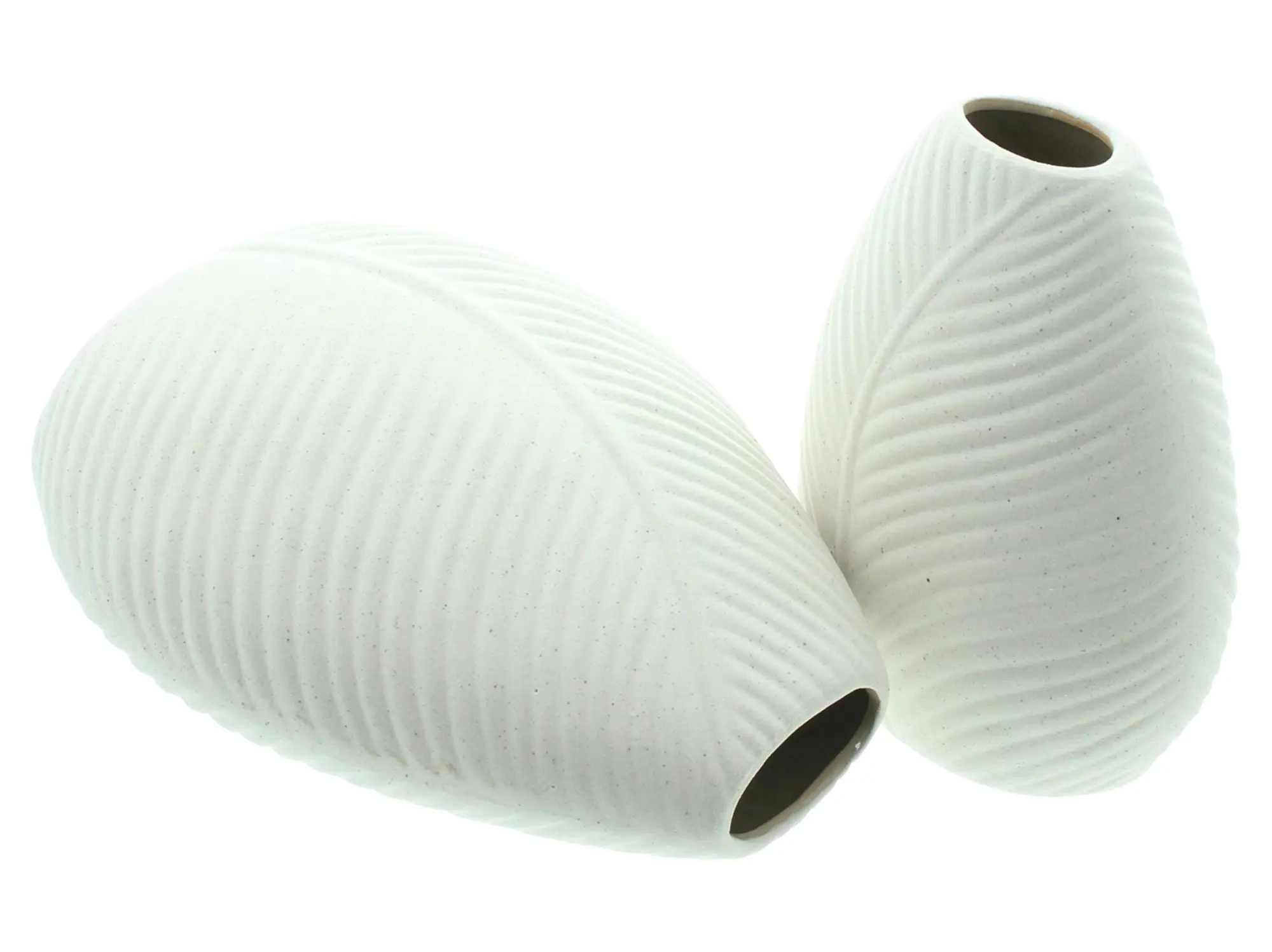 Dekovase "Blatt", 2er Set  im Frank Flechtwaren Online Shop für Dekovasen kaufen