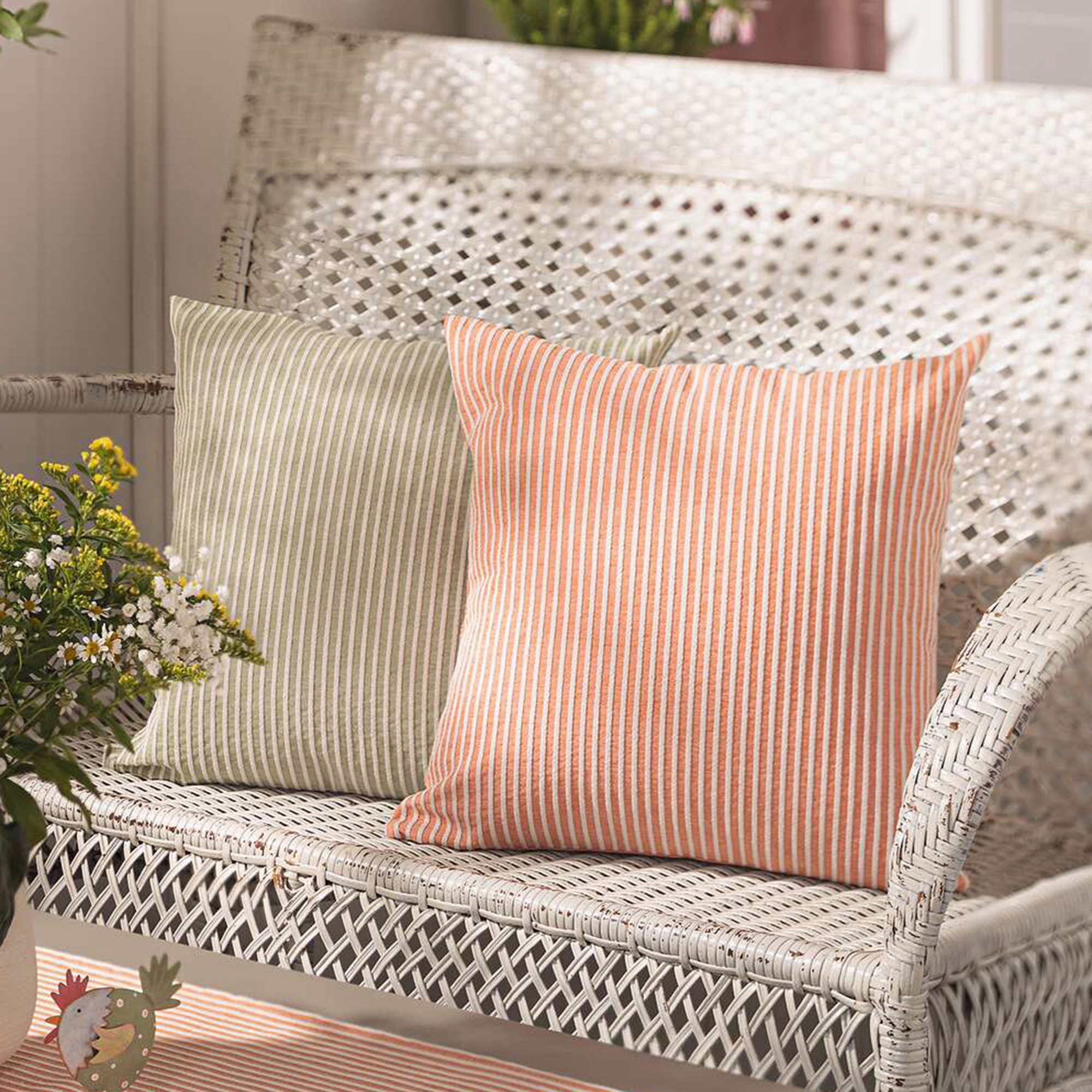 Kissenhülle "Streifeneffekt", 2er Set  im Frank Flechtwaren Online Shop kaufen