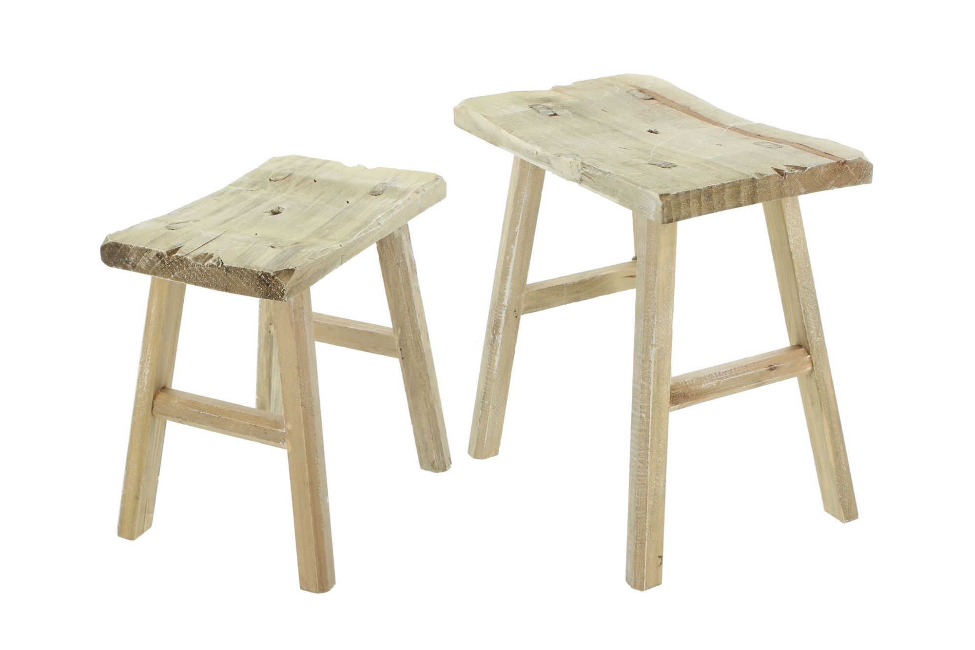 Holzhocker "Rustikal", 2er Set im Frank Flechtwaren Online Shop für Weihnachten kaufen Holzhocker "Rustikal", 2er Set im Frank Flechtwaren Online Shop für Weihnachten kaufen