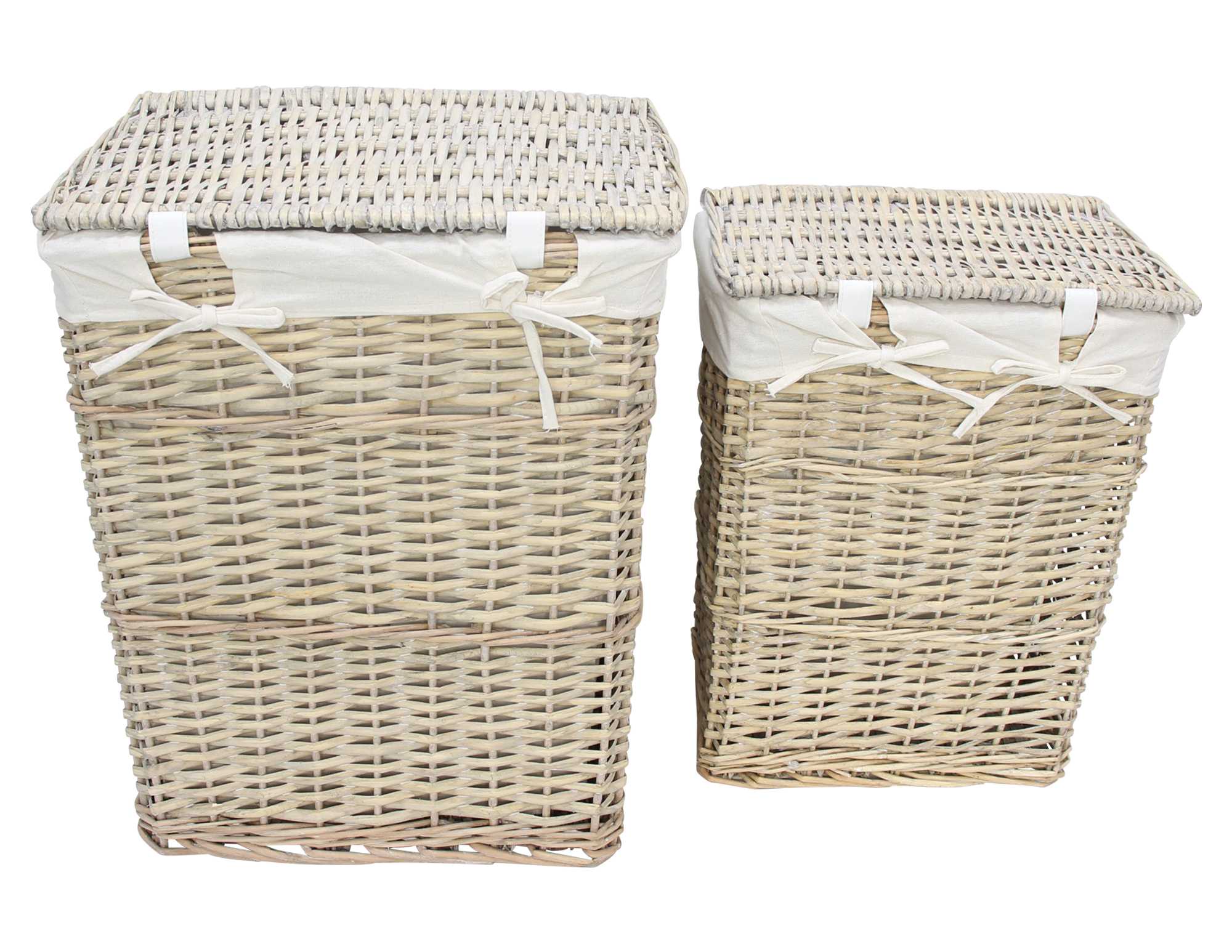 Acheter Lot de 2 paniers à linge "osier gris"  dans la boutique en ligne de Frank Flechtwaren pour Noël