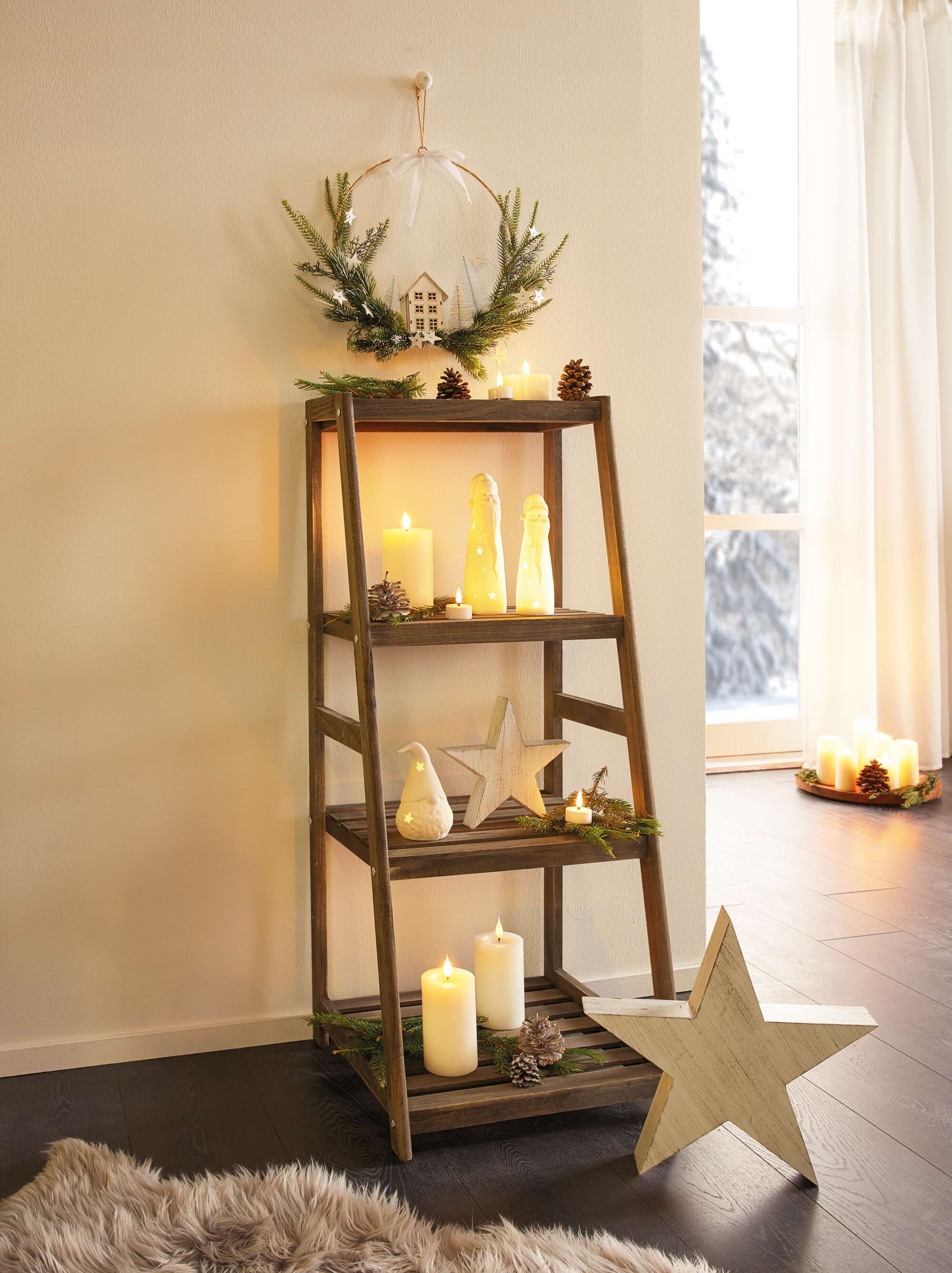 LED-Santa "White", 2er Set  im Frank Flechtwaren Online Shop für Weihnachtsmänner kaufen