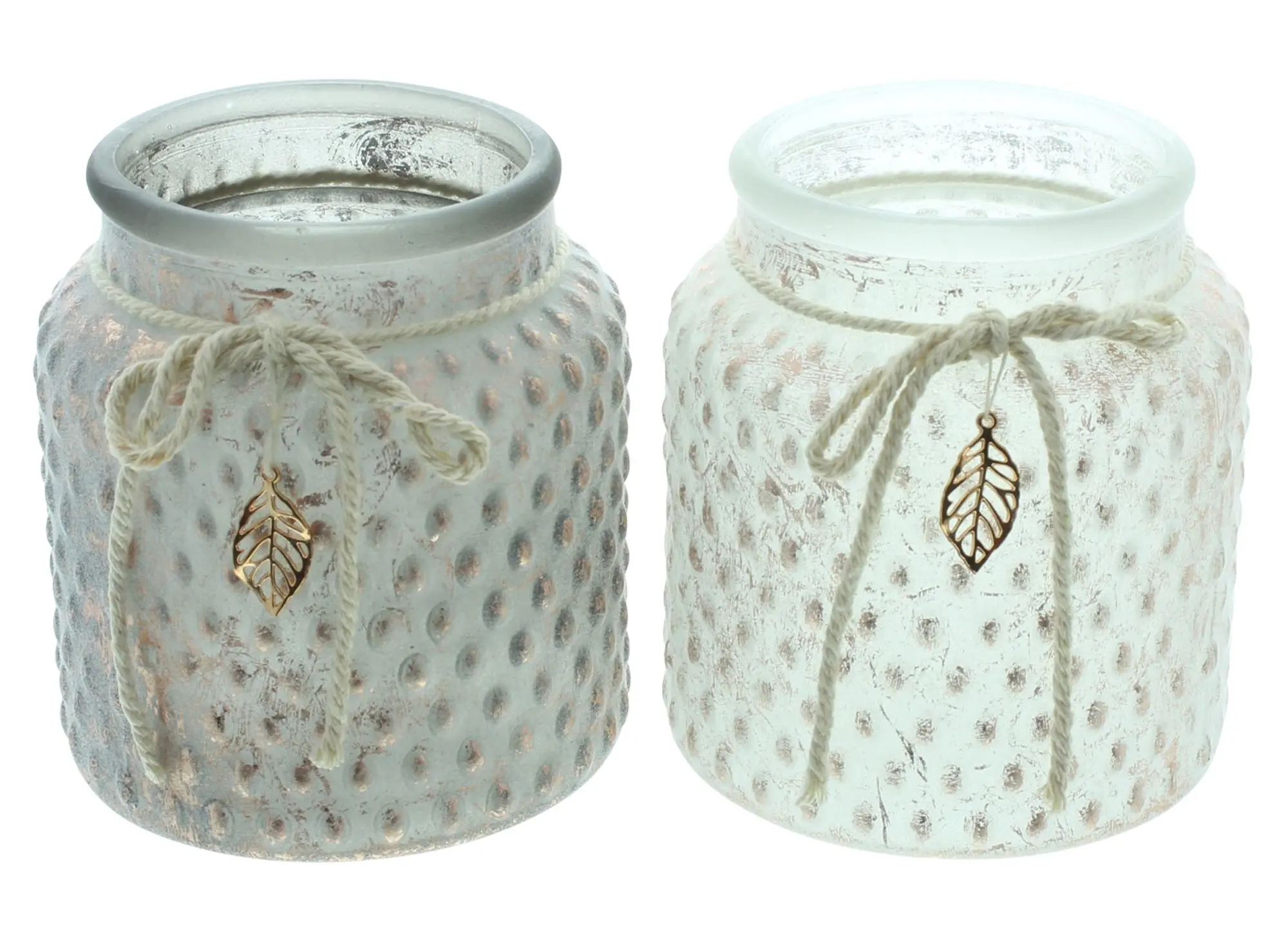 Windlicht "Kupferblatt", 2er Set  im Frank Flechtwaren Online Shop für Ostern kaufen