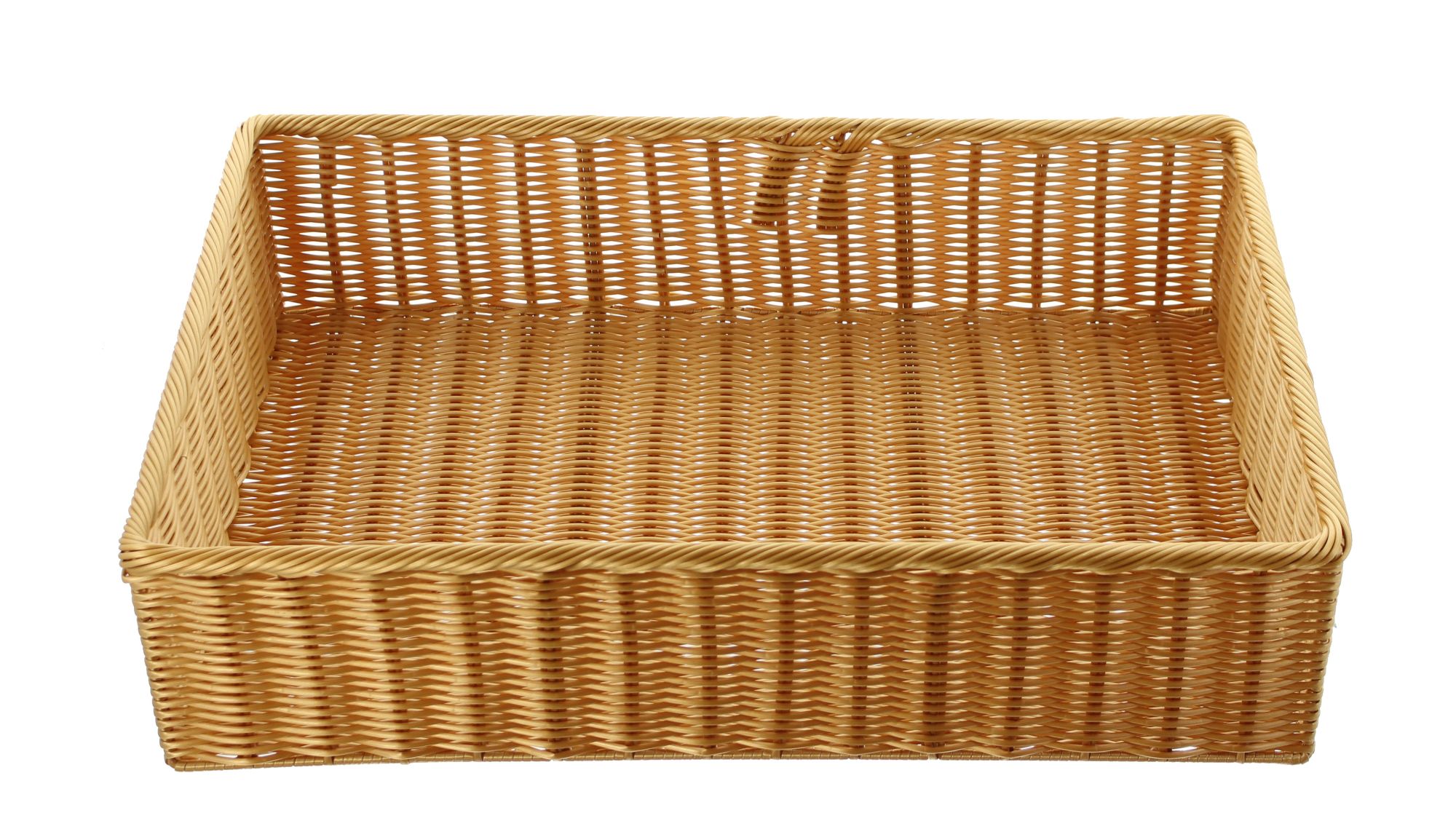 Auslagekorb "Poly", 60 x 40 x 15 cm im Frank Flechtwaren Online Shop für Ladendeko kaufen Auslagekorb "Poly", 60 x 40 x 15 cm im Frank Flechtwaren Online Shop für Ladendeko kaufen