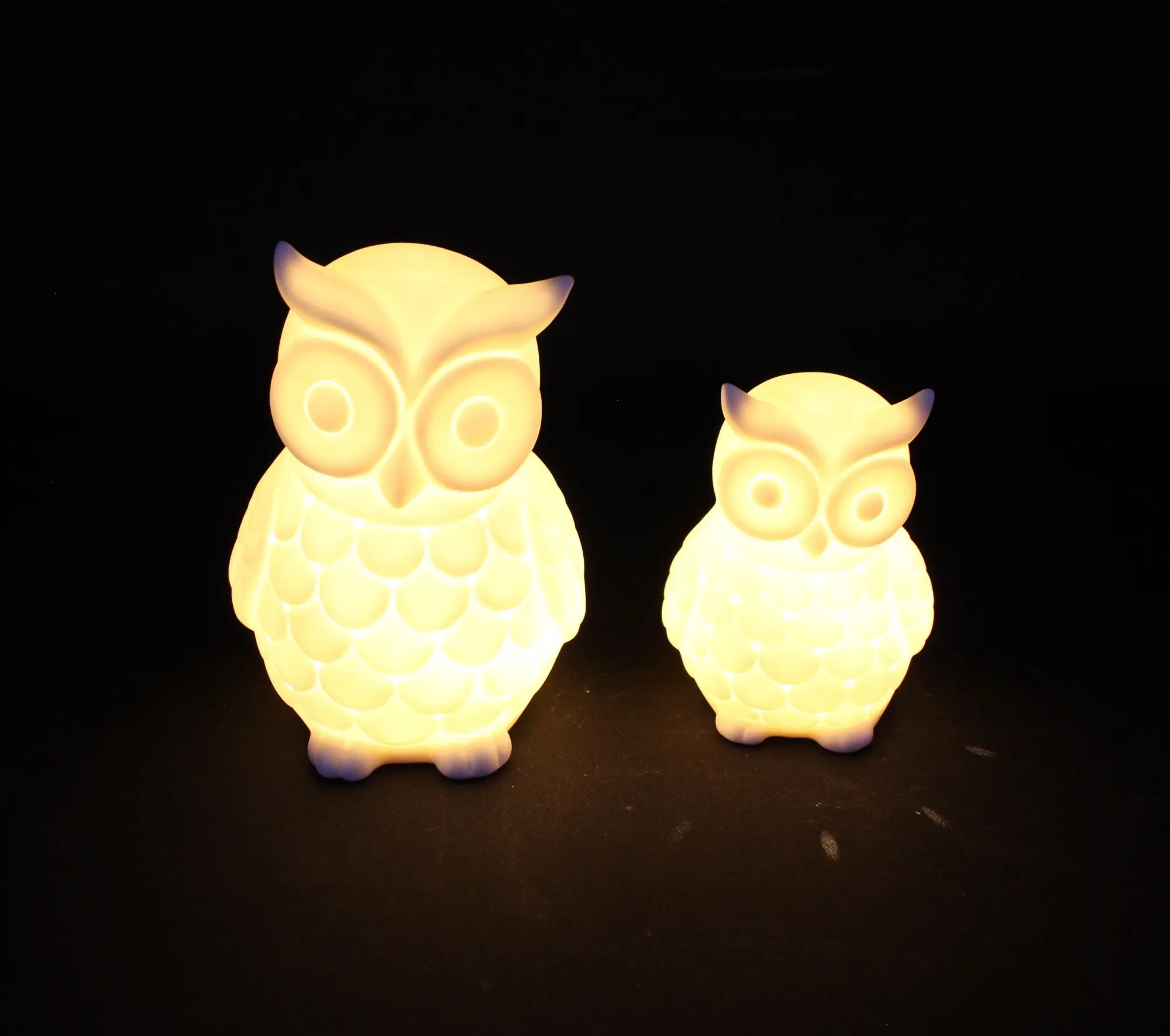 LED-Eule "White", 2er Set  im Frank Flechtwaren Online Shop für Dekofiguren kaufen