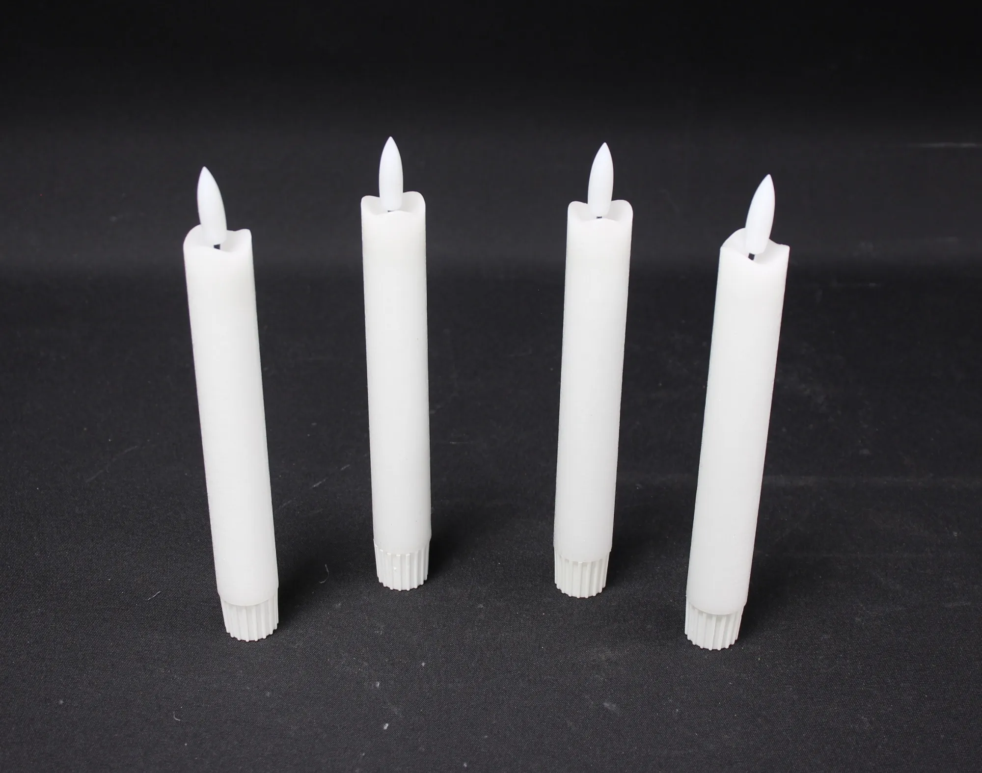 LED-Stabkerze "Classical", 4er Set  im Frank Flechtwaren Online Shop für Gold &amp; Schwarz kaufen