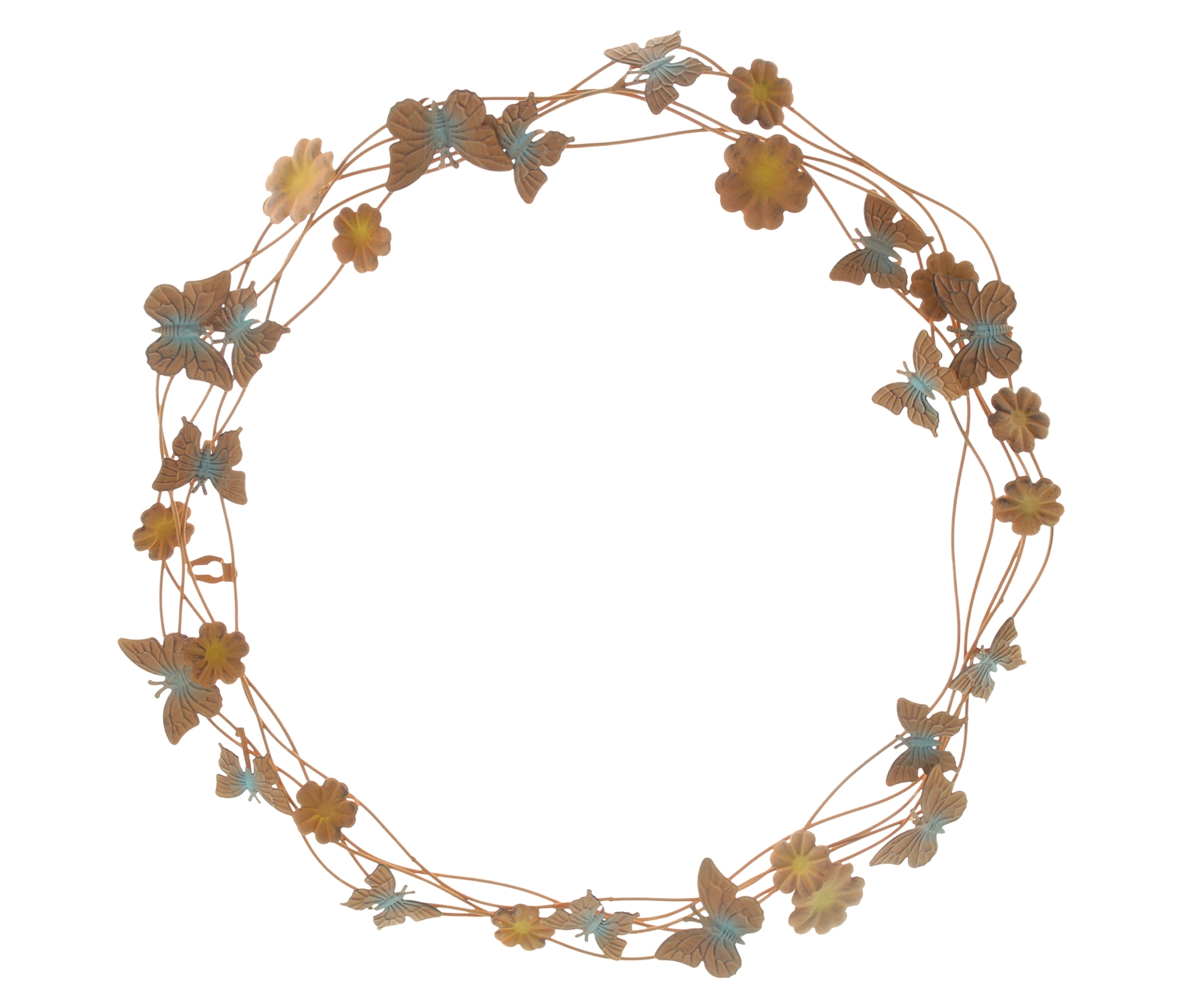 Rostkranz "Blumen und Schmetterlinge"  im Frank Flechtwaren Online Shop für Gerade eingetroffen kaufen