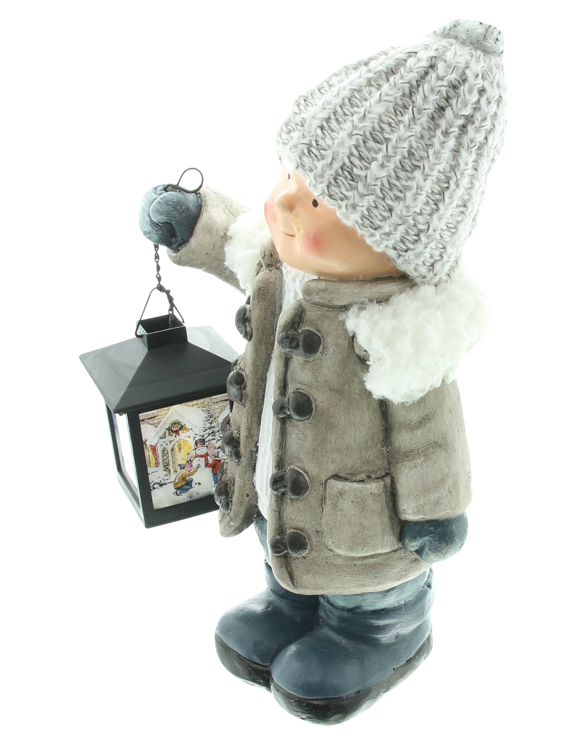 LED-Junge "Laterne"  im Frank Flechtwaren Online Shop für Dekofiguren kaufen