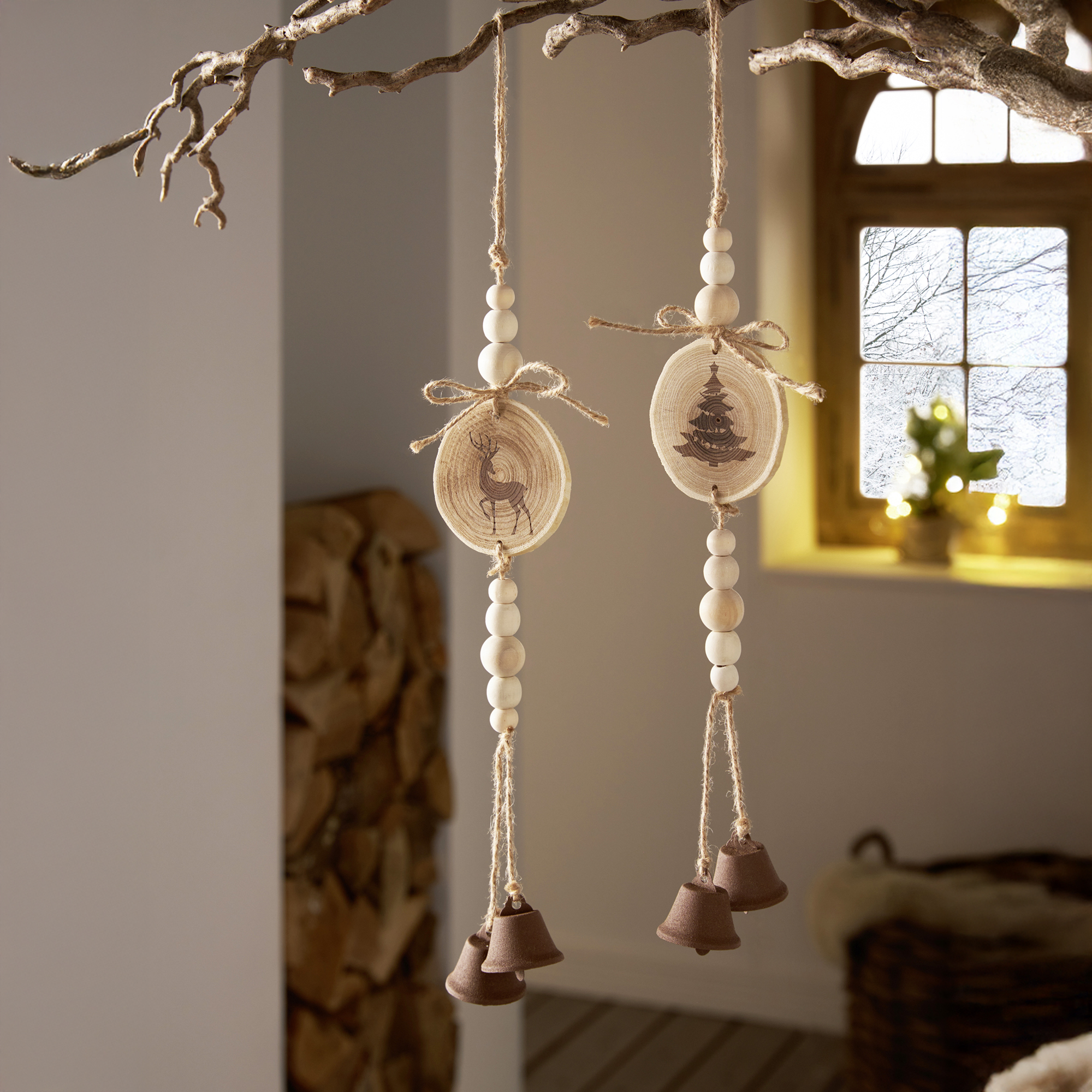 Winterhänger "Rentier &amp; Tanne", 2er Set  im Frank Flechtwaren Online Shop kaufen