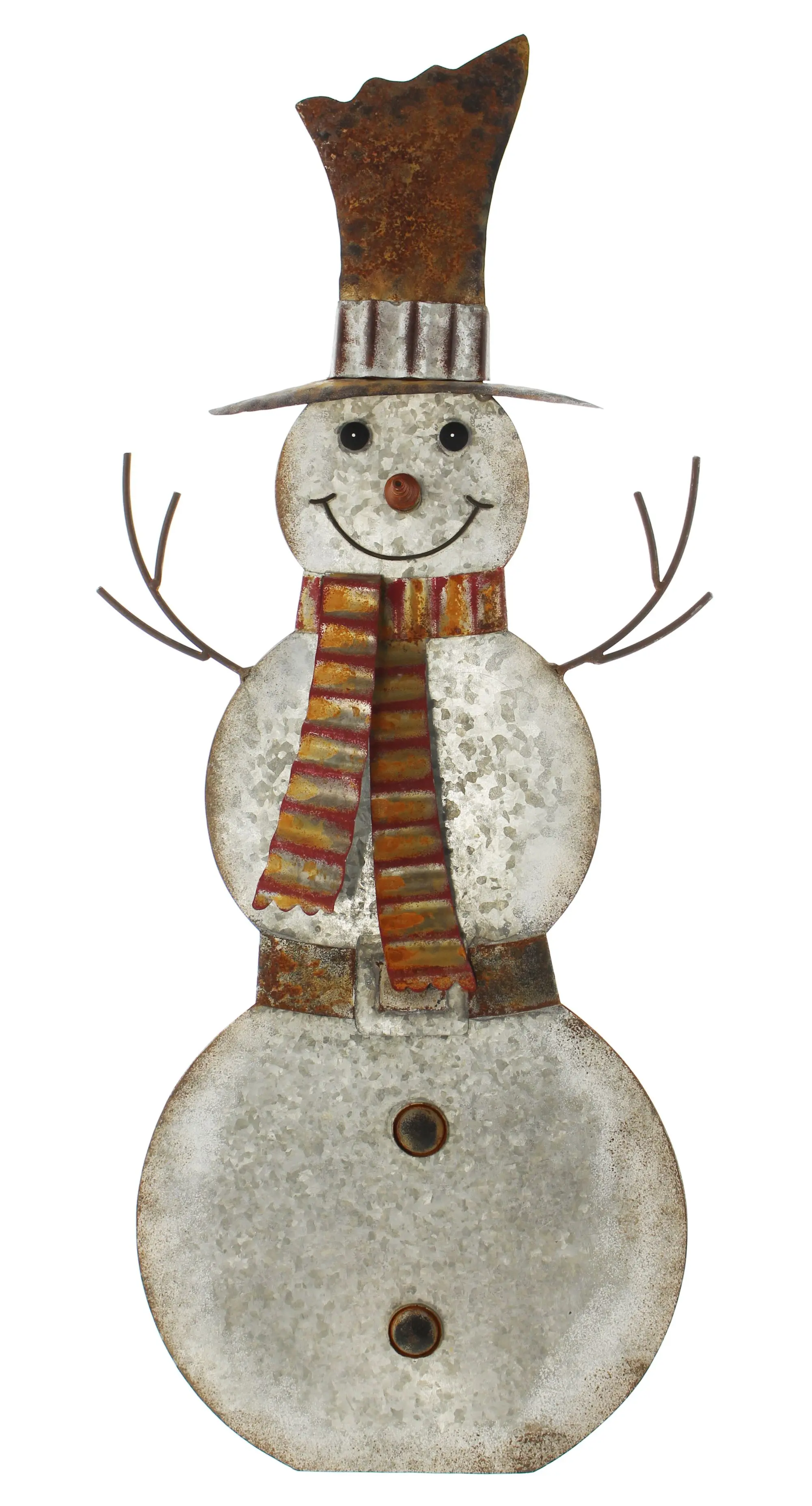 Metallfigur "Schneemann"  im Frank Flechtwaren Online Shop für Dekofiguren kaufen