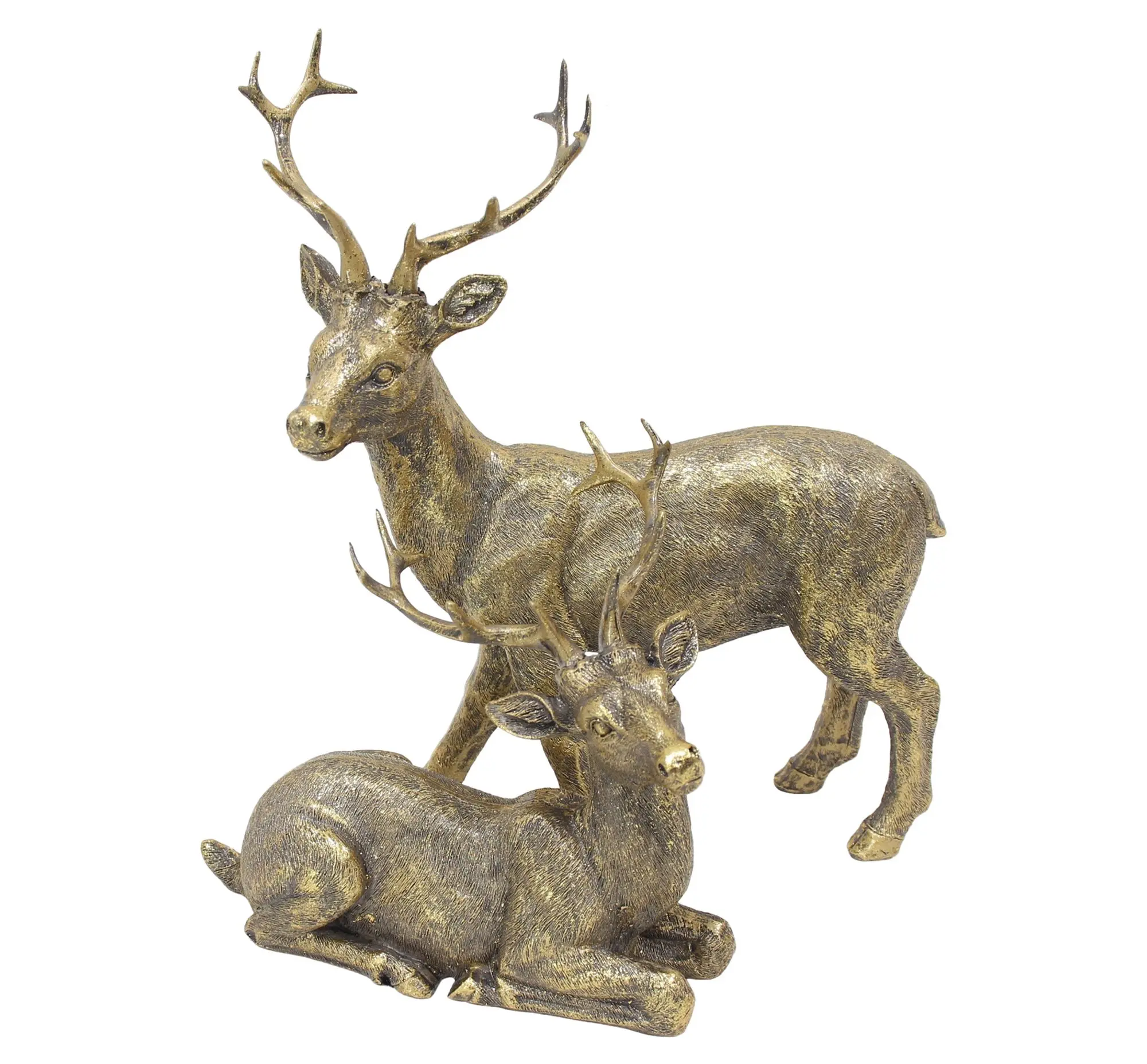 Deko-Hirsch "Golden", 2er Set  im Frank Flechtwaren Online Shop für Waldspaziergang kaufen
