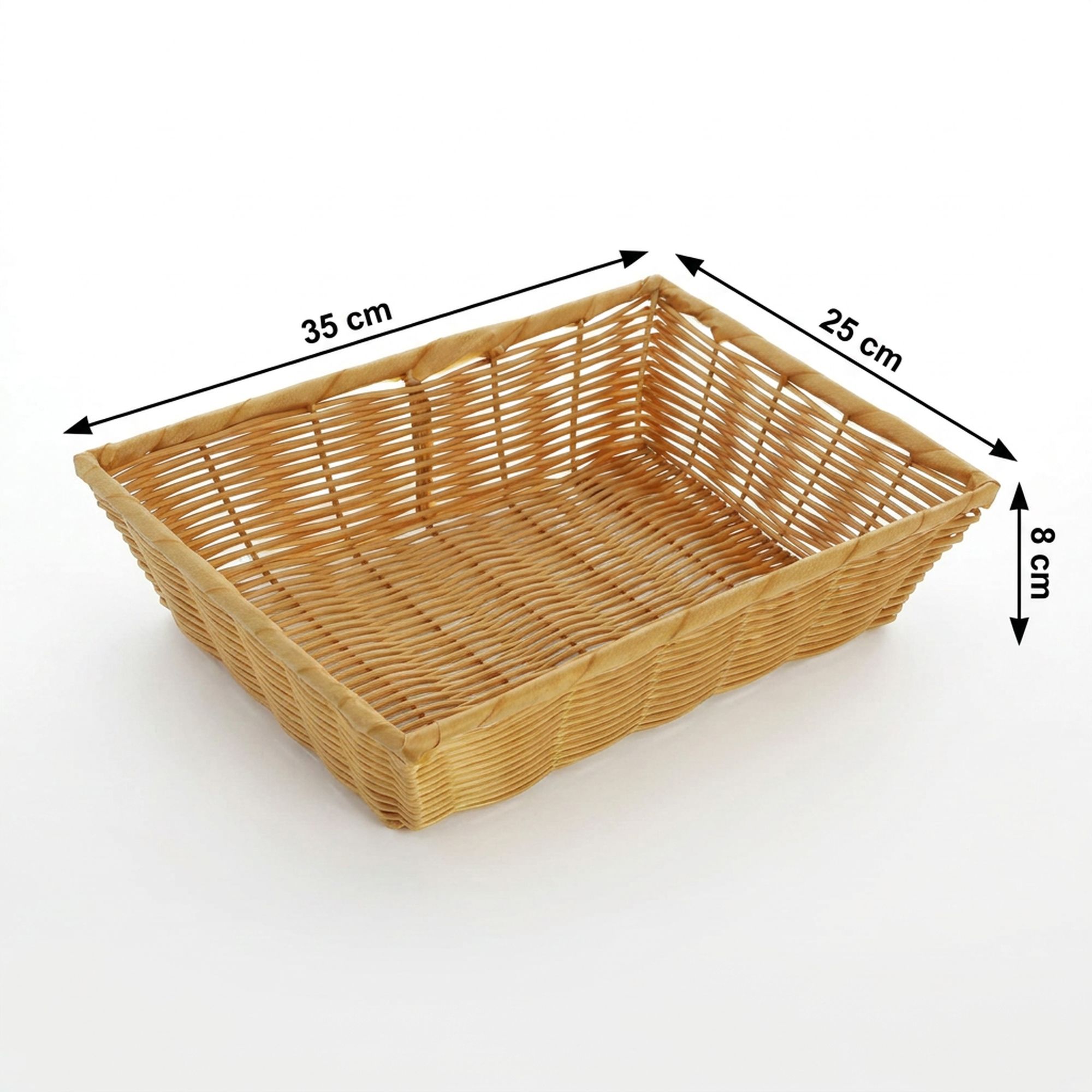 Schale "Poly", eckig  im Frank Flechtwaren Online Shop für Gartenparty kaufen