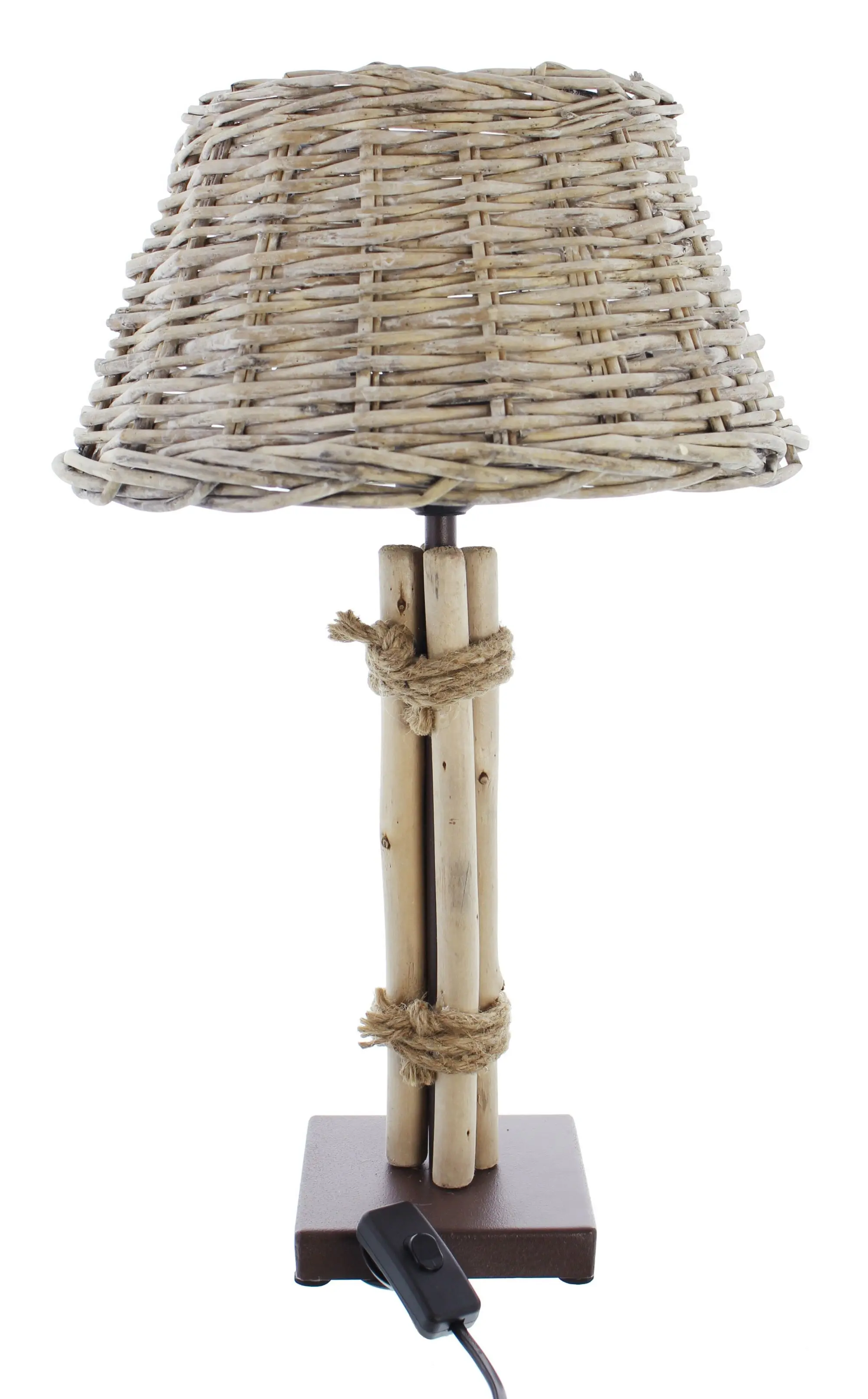 Tischleuchte "Treibholz-Charme"  im Frank Flechtwaren Online Shop für Schlafzimmer kaufen