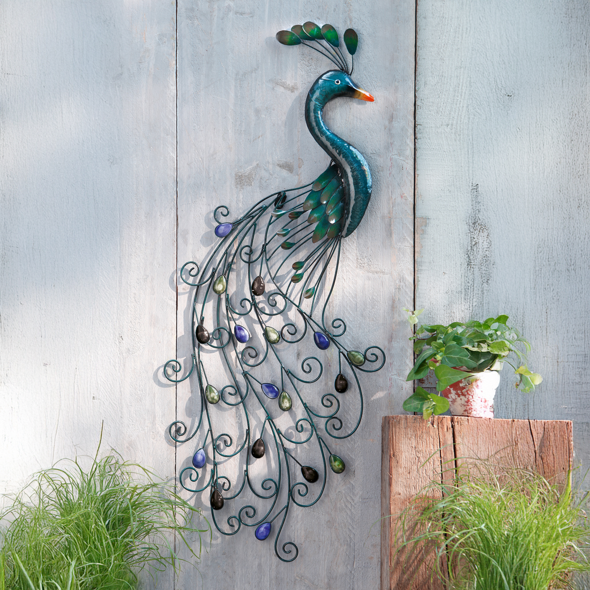 Wandhänger "Pfau"  im Frank Flechtwaren Online Shop kaufen