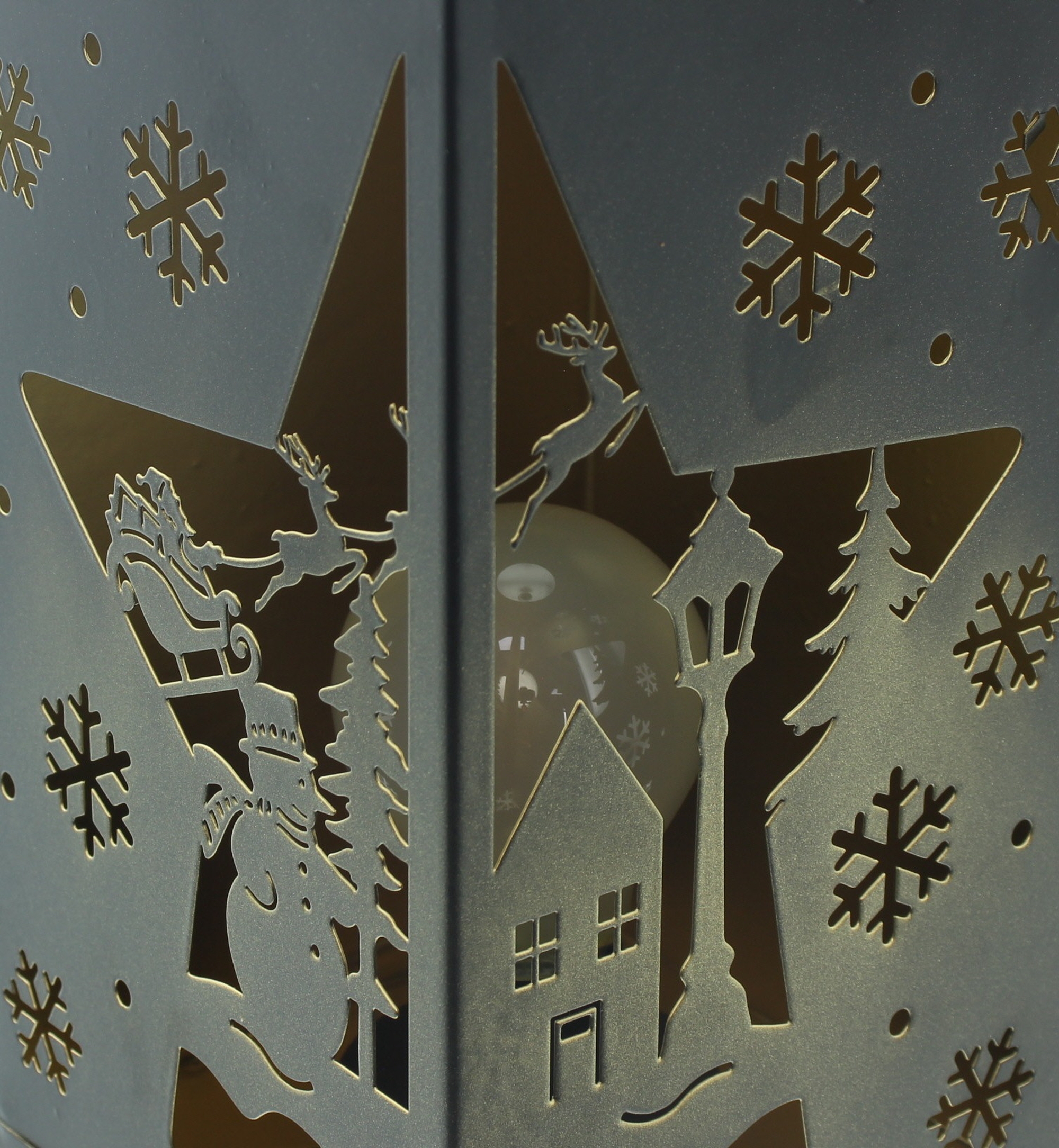 LED-Laterne "Winterlandschaft"  im Frank Flechtwaren Online Shop für LED-Deko kaufen