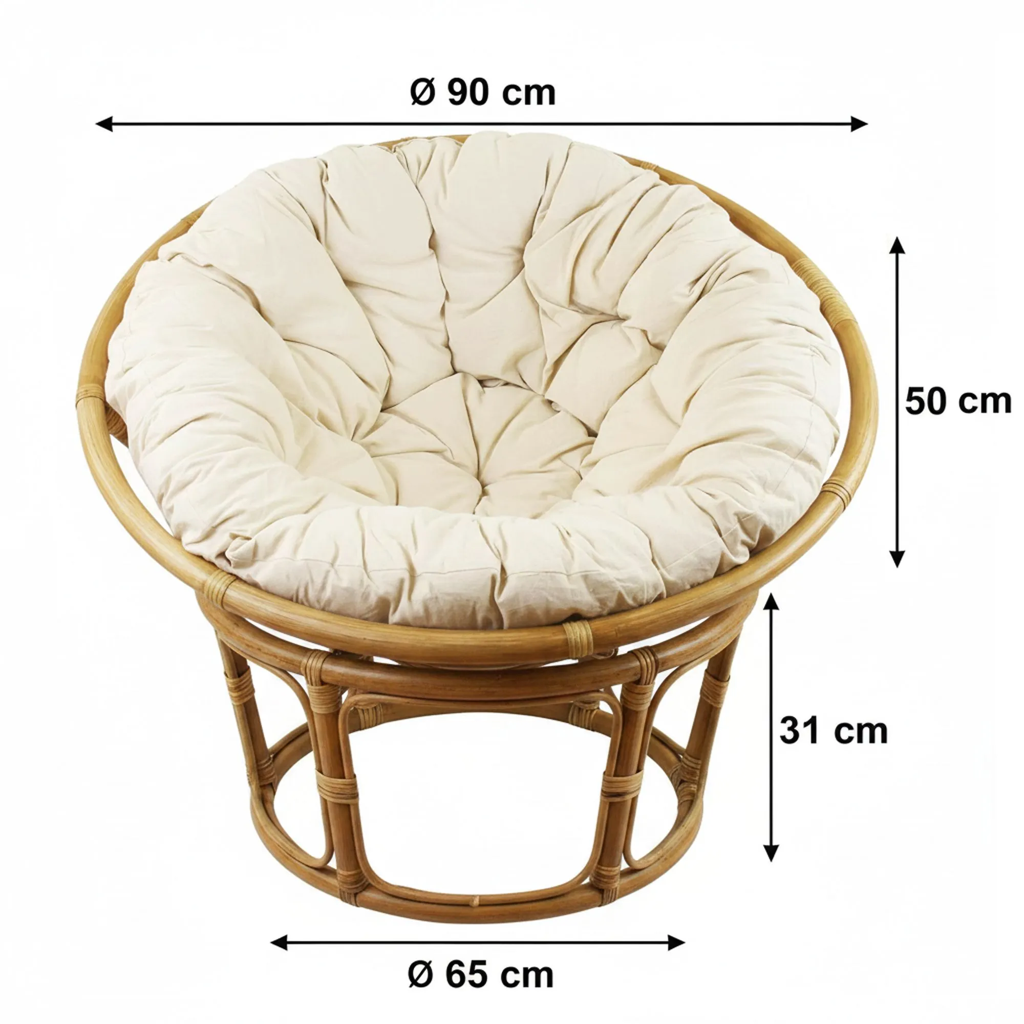 Relaxsessel "Papasan", 3tlg.  im Frank Flechtwaren Online Shop für Entspannung pur kaufen