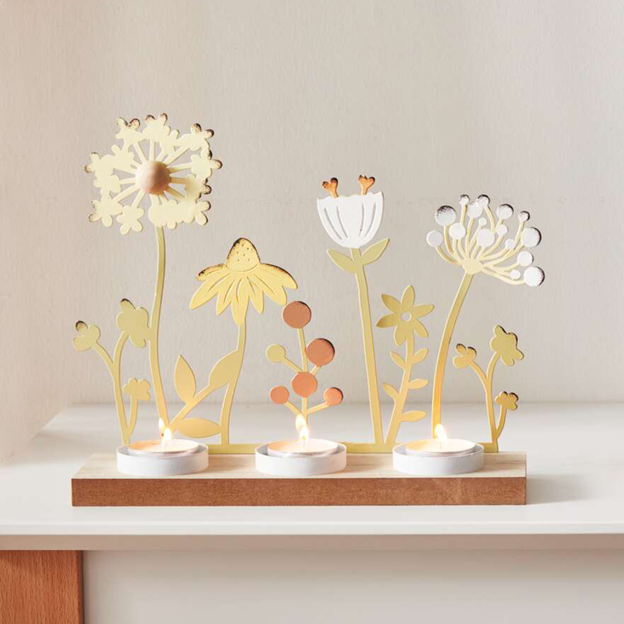Teelichthalter "Blumenwiese"  im Frank Flechtwaren Online Shop kaufen
