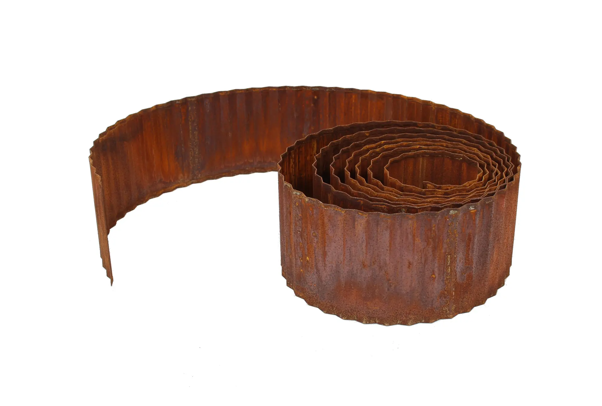 Beetbegrenzung "Welle"  im Frank Flechtwaren Online Shop für Rostdeko für Ihren Garten kaufen