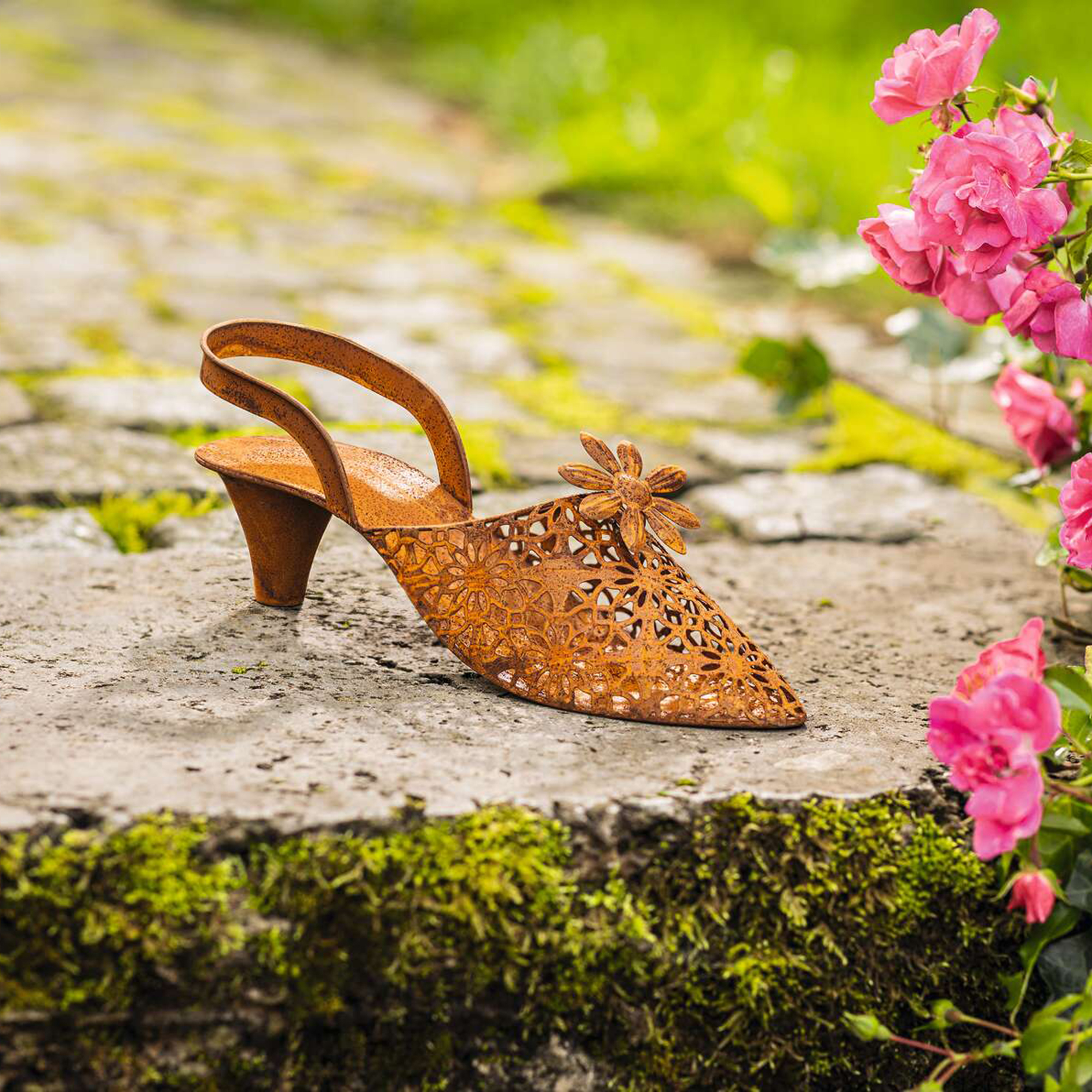 Dekoschuh "Flowers"  im Frank Flechtwaren Online Shop kaufen