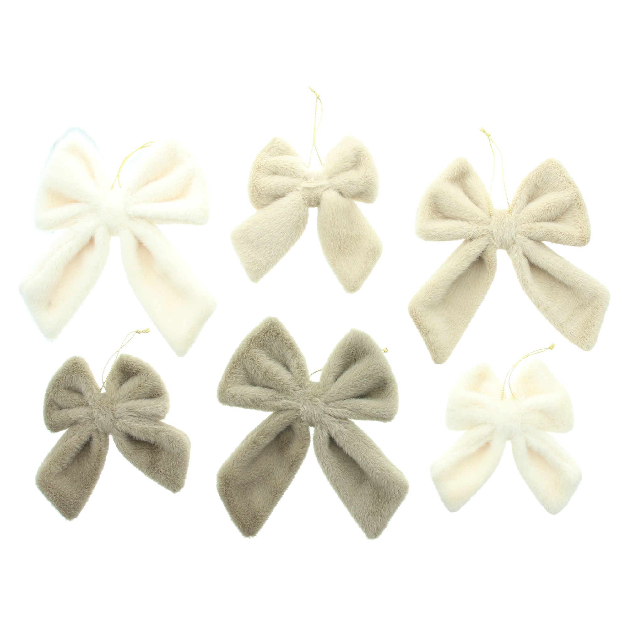 Deko-Schleife "Plüsch", 6er Set  im Frank Flechtwaren Online Shop für Dekohänger kaufen
