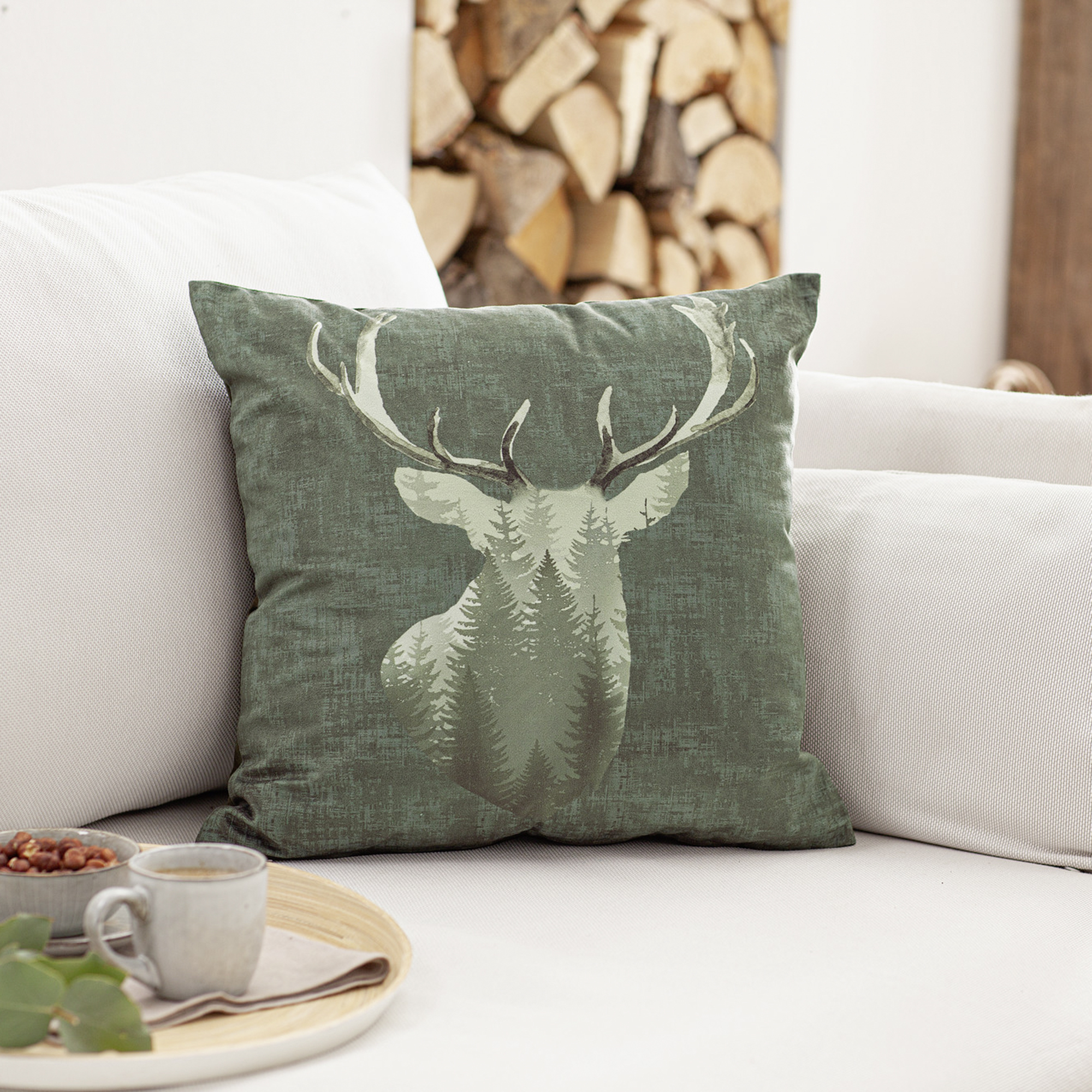 Kissenhülle "Waldhirsch"  im Frank Flechtwaren Online Shop kaufen
