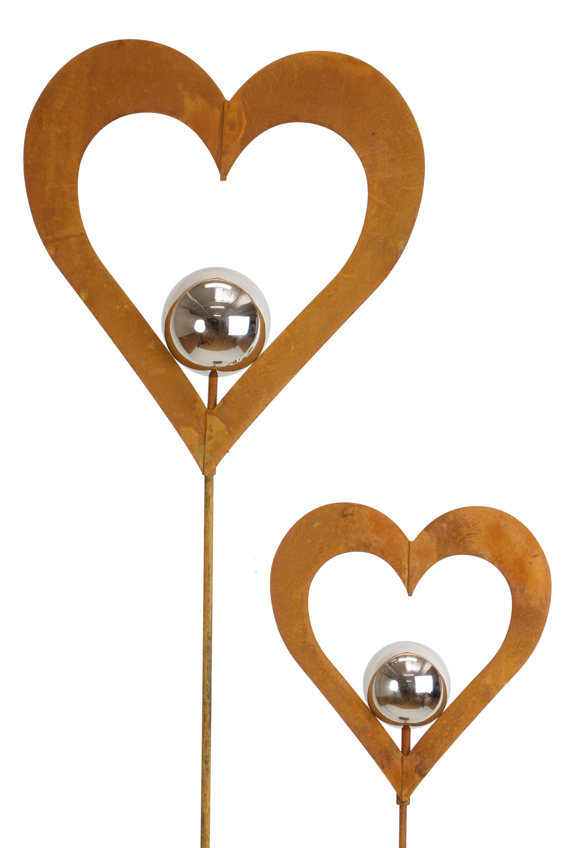 Herzstecker "Silberkugel", 2er Set im Frank Flechtwaren Online Shop für Herbst kaufen Herzstecker "Silberkugel", 2er Set im Frank Flechtwaren Online Shop für Herbst kaufen