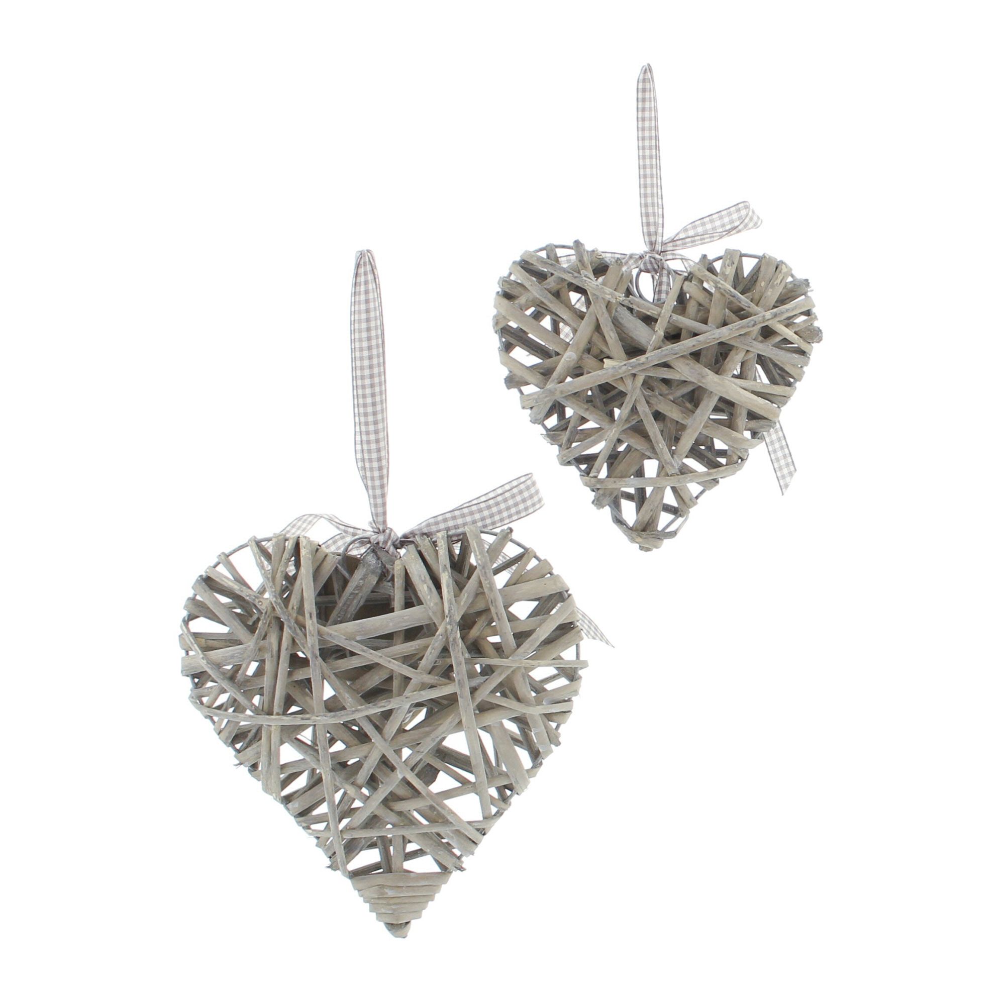 Hänger "Weidenherz", 2er Set im Frank Flechtwaren Online Shop für Dekohänger kaufen Hänger "Weidenherz", 2er Set im Frank Flechtwaren Online Shop für Dekohänger kaufen